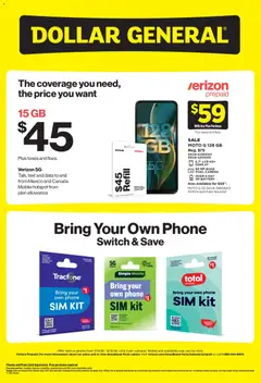 Preview of Dollar General weekly ads valid from 07/19/2026 | Page: 2 | Products: Battery, Switch, Phone, Camera