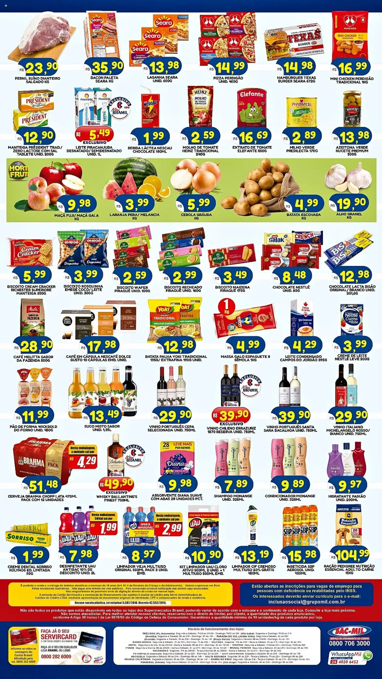 Bramil Supermercados Folheto - válido de 31/07/2026 | Página: 2 | Produtos: Cebola, Nescau, Suco, Rosquinha