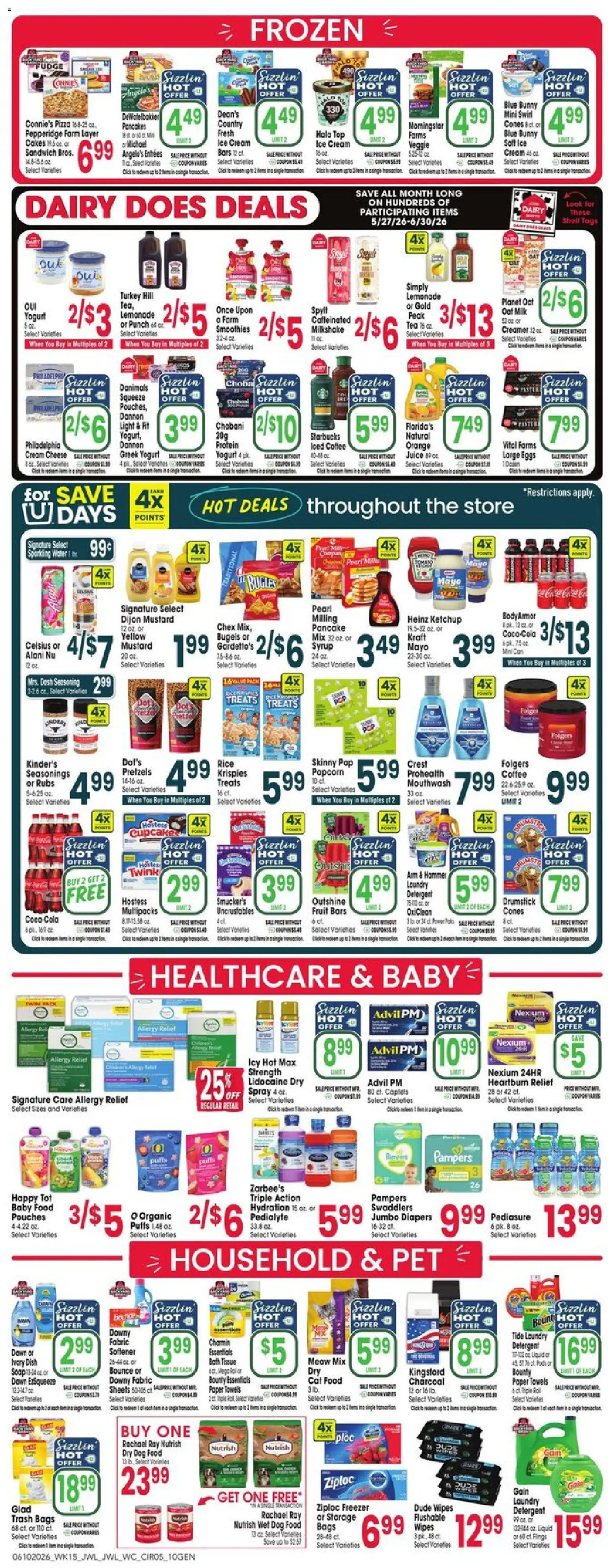 Jewel Osco Weekly Ad - IA - valid from 10.06.2026 | Page: 5 | Products: Hammer, Coffee, Juice, Cream