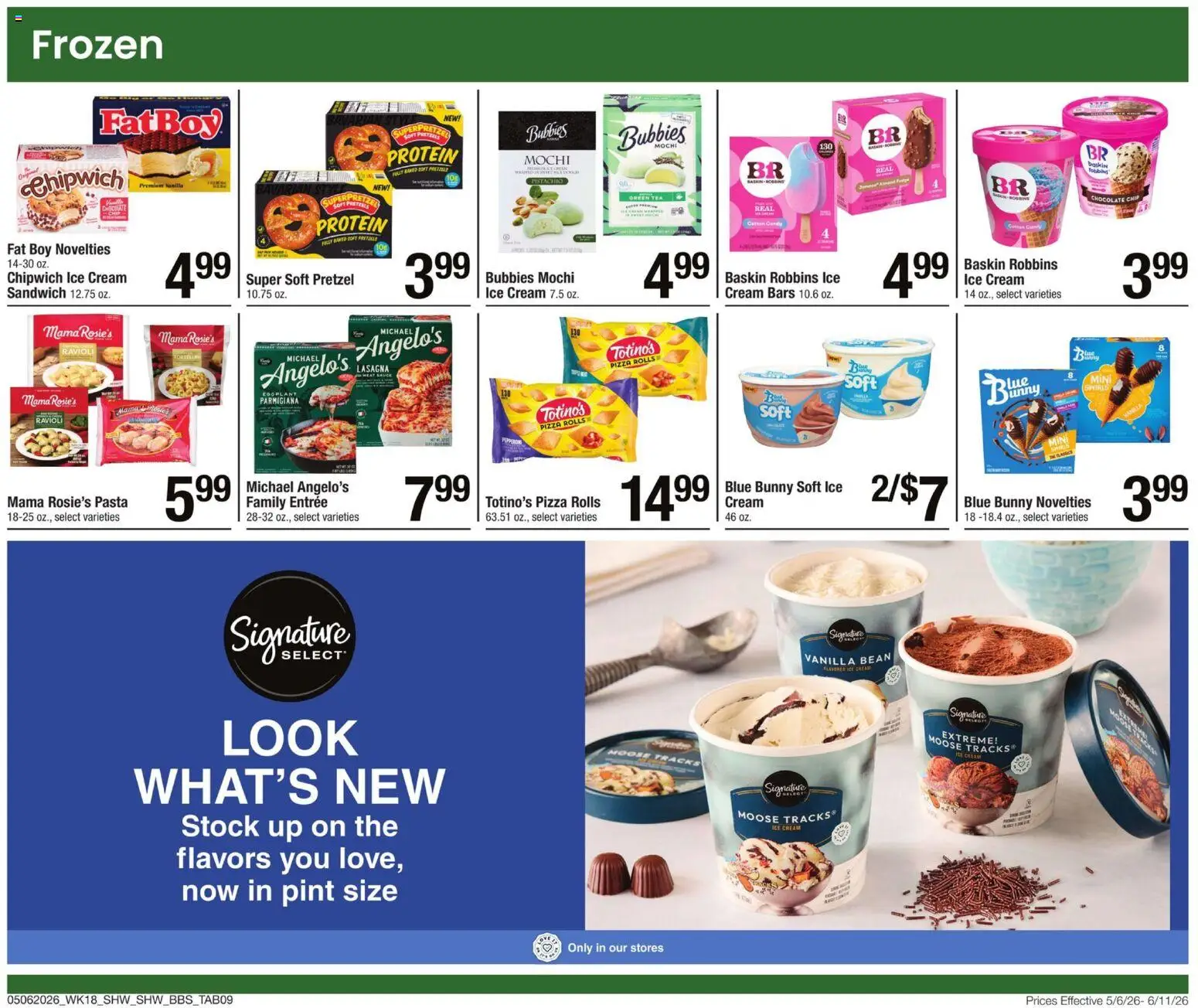 Shaw's Big Book of Savings - valid from 06.05.2026 | Page: 11 | Products: Chocolate, Pasta, Ice cream, Eggplant