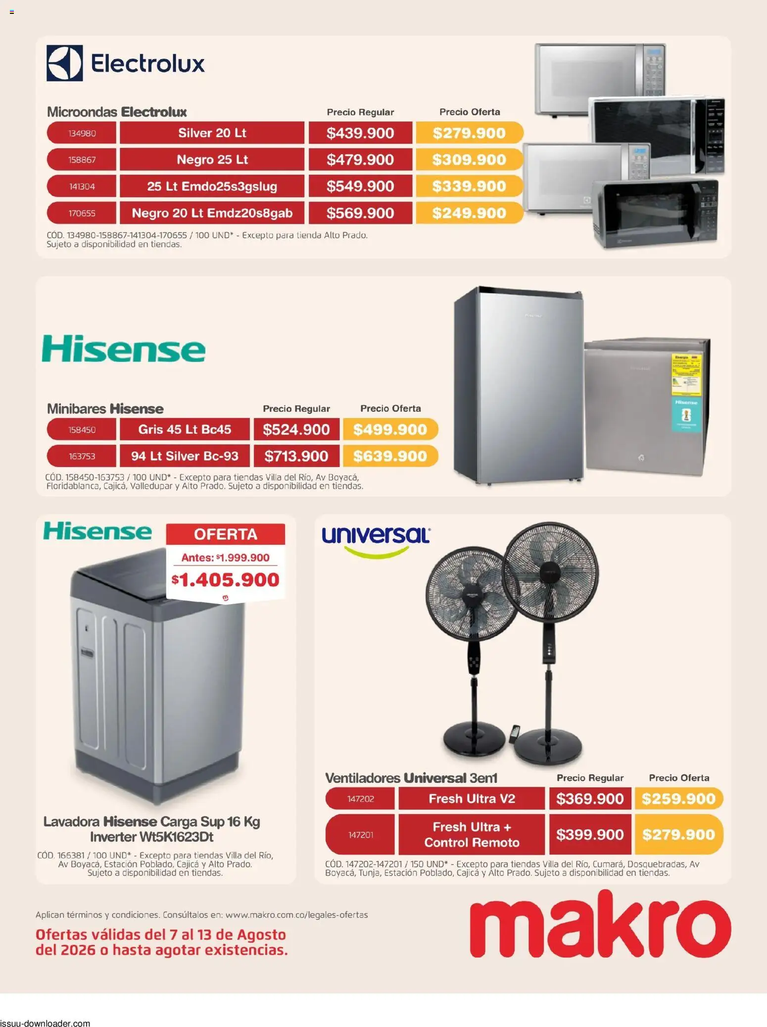 Makro revista - valida desde el 07/08/2026 | Página: 25 | Productos: Lavadora, Microondas, Control remoto