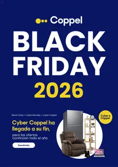 Vista previa de Coppel Black Friday aviso, nuevo folleto de la tienda, válido en México a partir del 30/10/2026