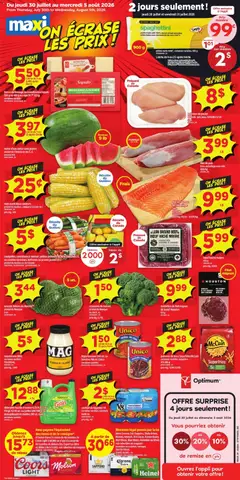 Preview of Maxi weekly flyer / circulaire from shop Maxi valid from Jul 30, 2026