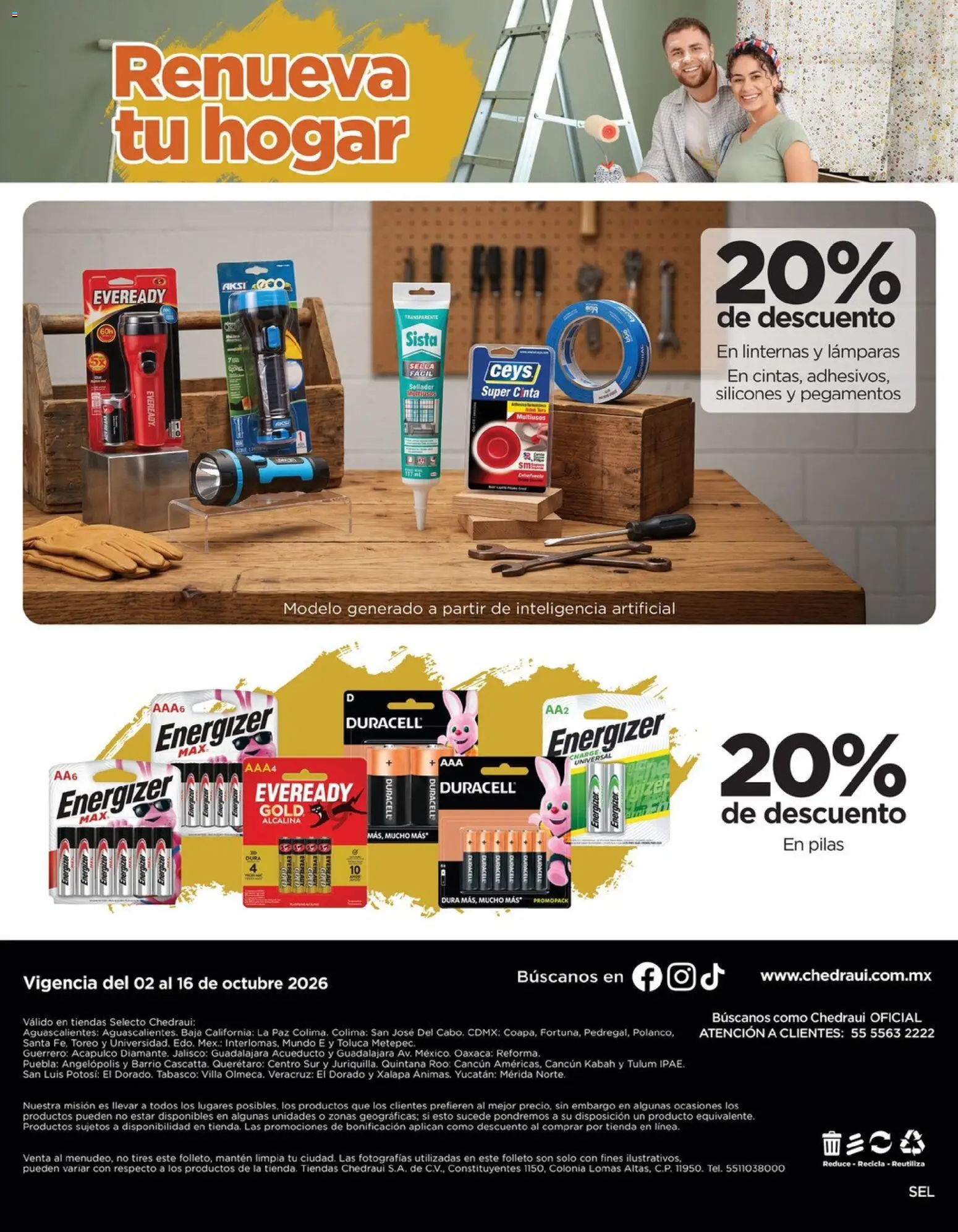 Nuevas ofertas de Chedraui válidas en toda la República Mexicana desde el 02/10/2026. ¡Encuentra las mejores ofertas en Chedraui folleto Llevarte más cuesta menos! | Página: 16