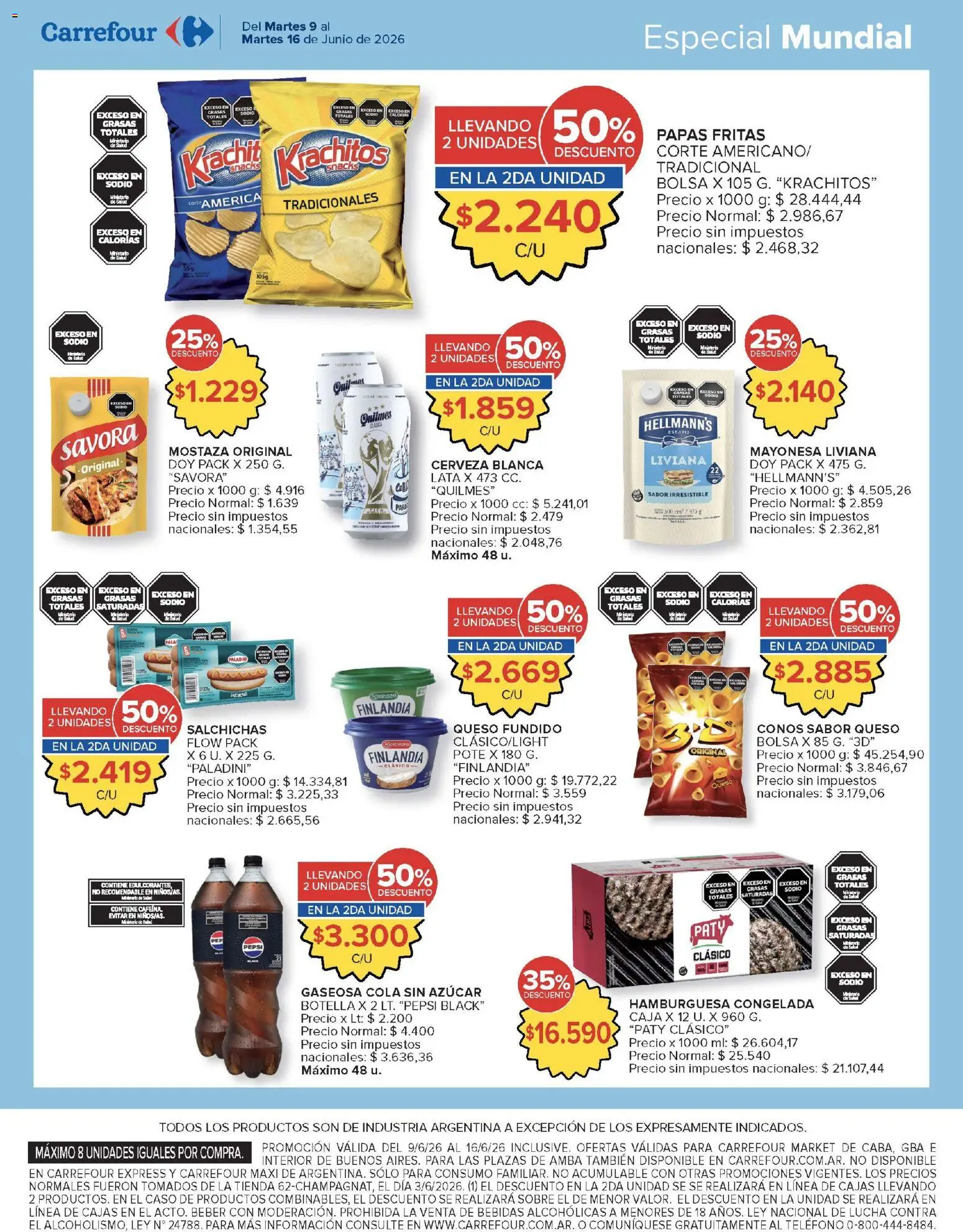 Carrefour Market catálogo │ válido desde el 09.06.2026 | Página: 3 | Productos: Sobre, Mayonesa, Pala, Queso