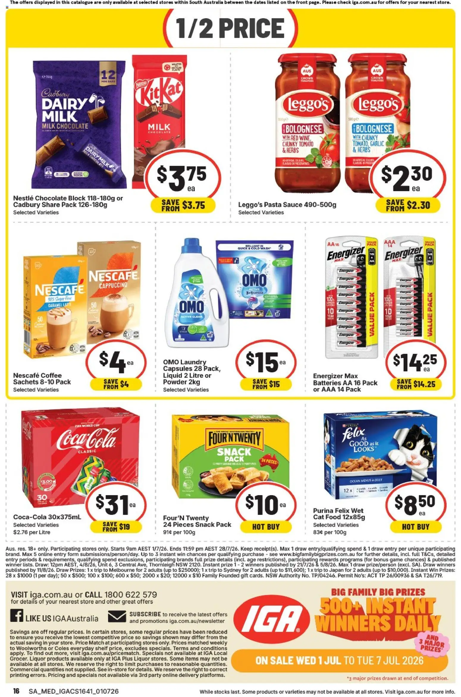 IGA catalogue - valid from 01/07/2026 | Page: 16 | Products: Powder, Dairy, Nescafe, Game