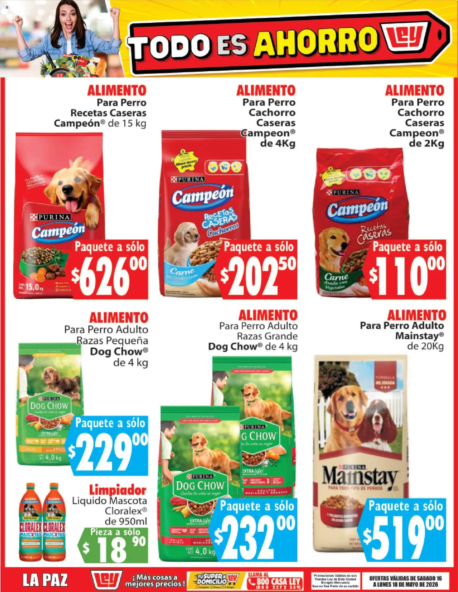 Nuevas ofertas de Casa Ley válidas en toda la República Mexicana desde el 16.05.2026. ¡Encuentra las mejores ofertas en Casa Ley folleto Todo es ahorro! | Página: 10 | Productos: Limpiador, Cloro