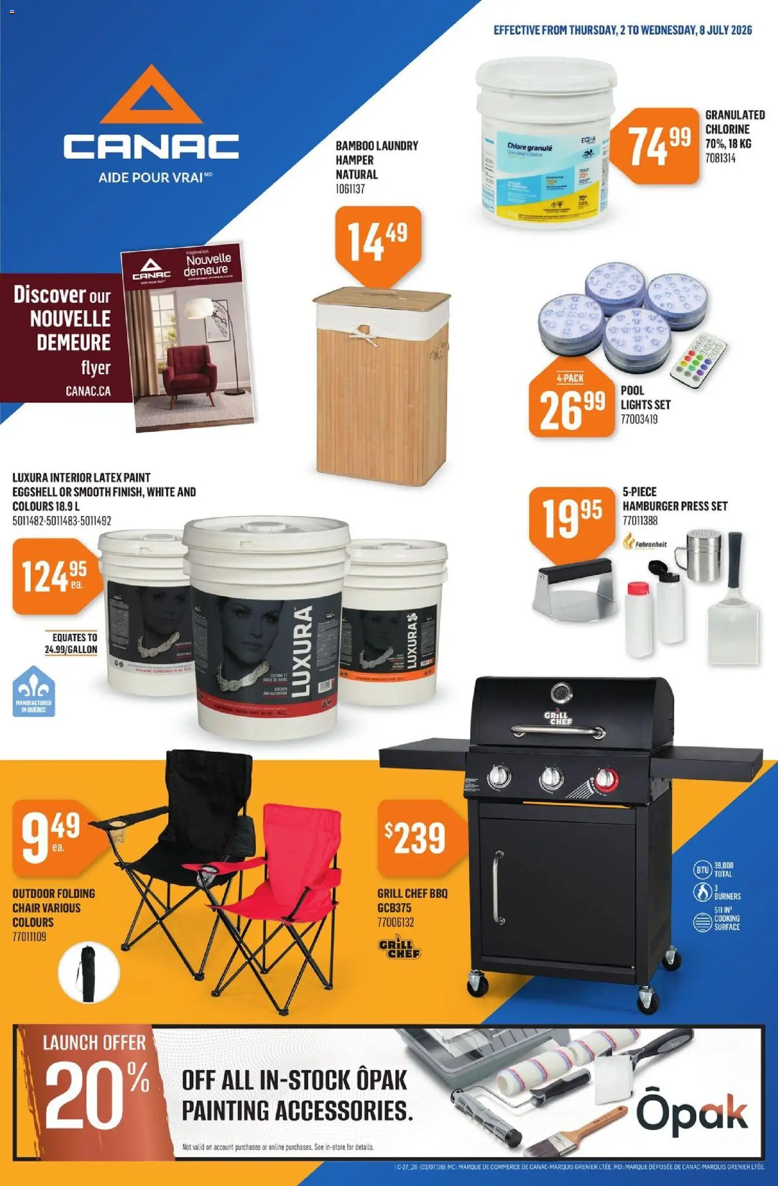 Canac flyer valid from Jul 2, 2026 | Page: 1