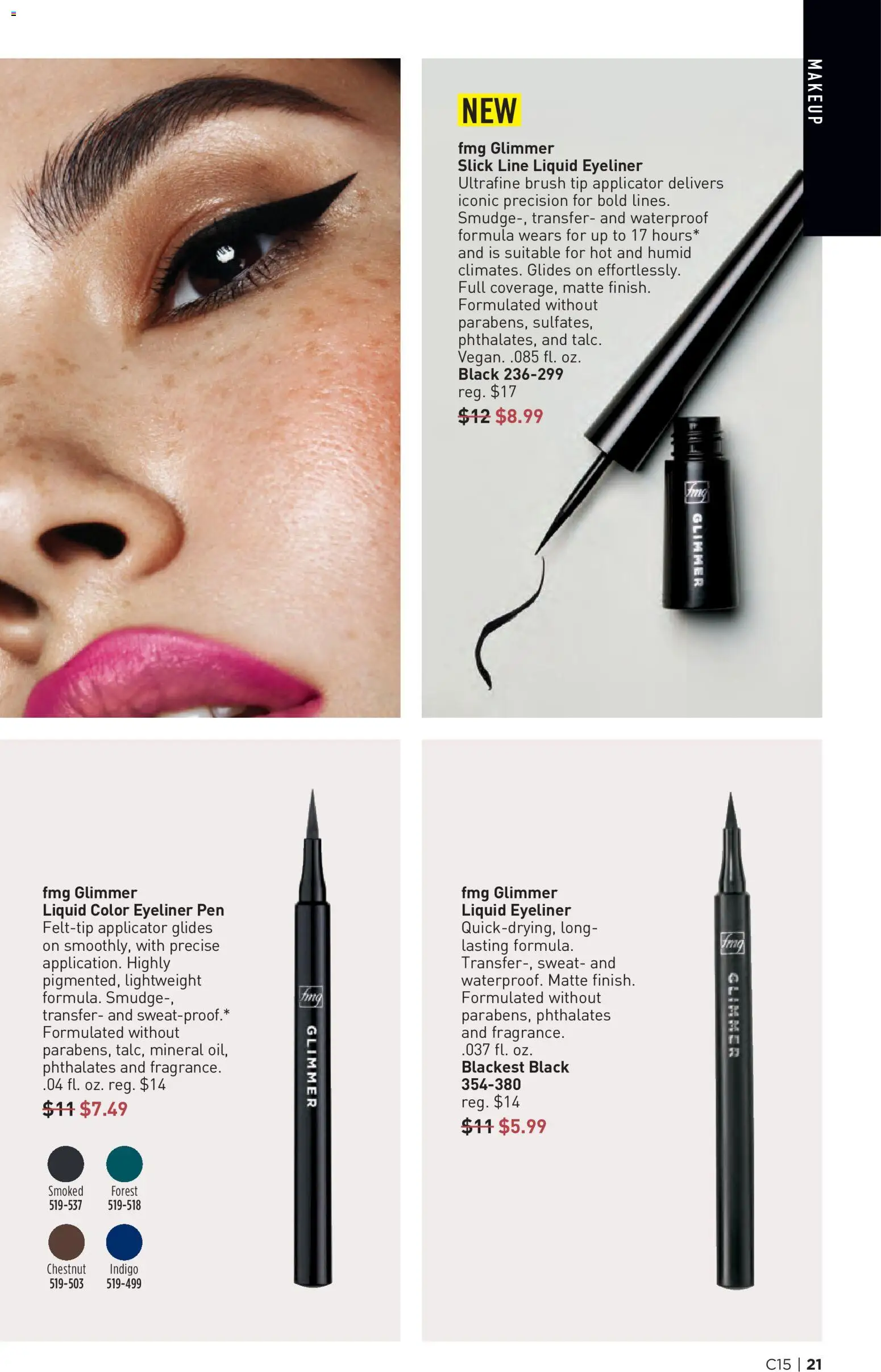 Avon Brochure - valid from 07/15/2026 | Page: 21 | Products: Pen, Brush, Eyeliner