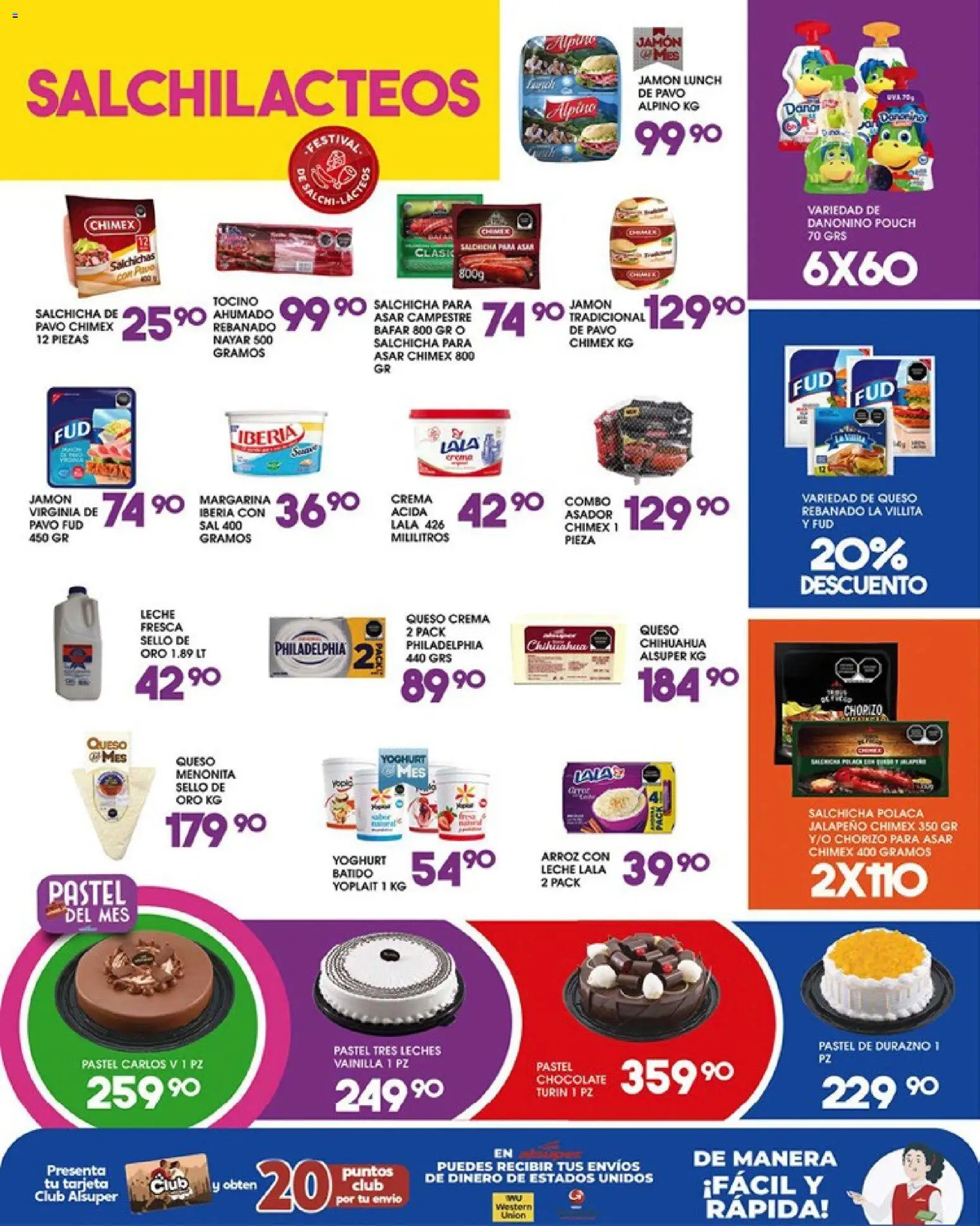 Nuevas ofertas de Alsuper válidas en toda la República Mexicana desde el 12.06.2026. ¡Encuentra las mejores ofertas en Alsuper folleto Chihuahua-Ciudad! | Página: 3 | Productos: Crema, Queso, Chocolate, Margarina