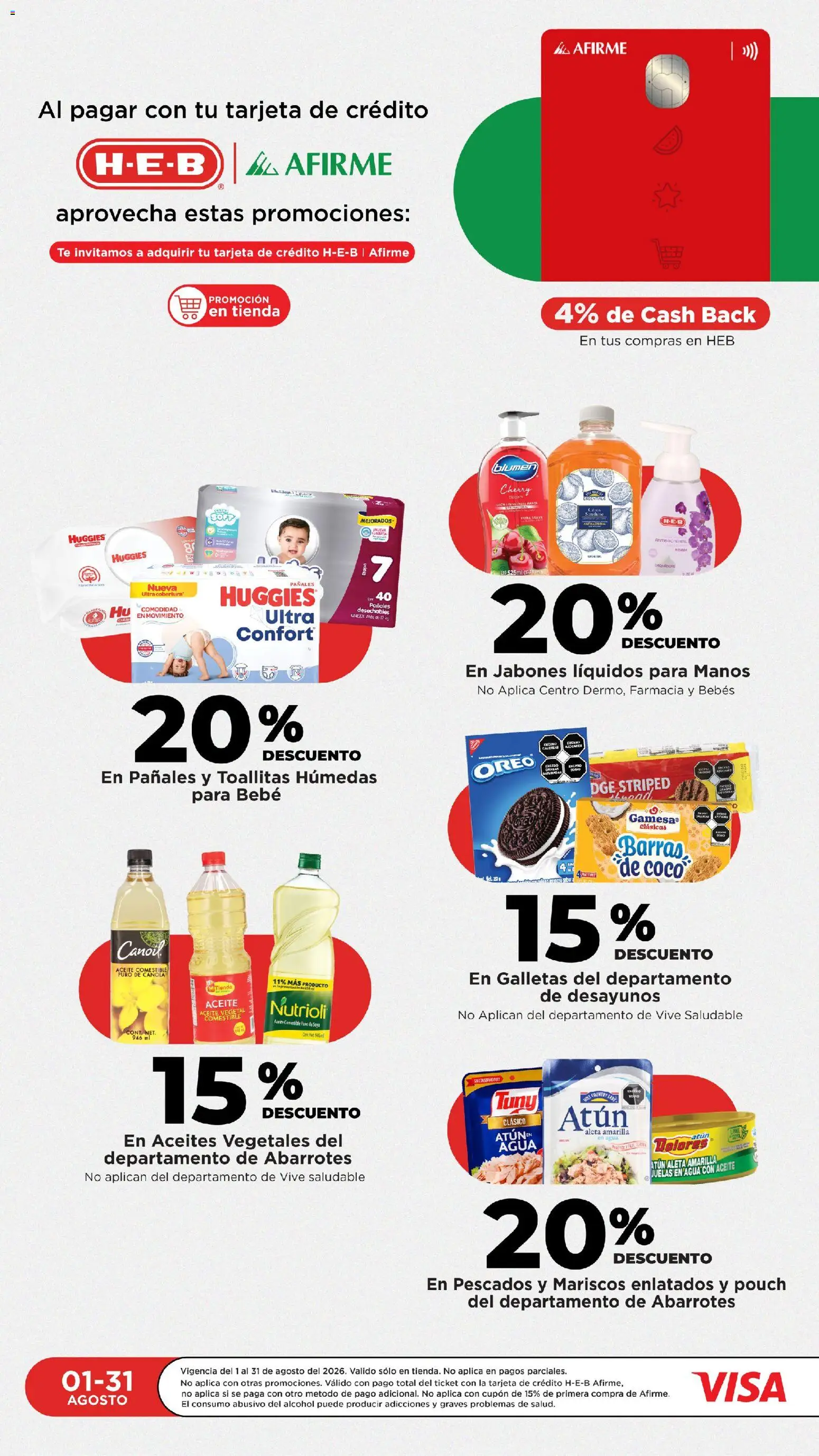 Nuevas ofertas de H-E-B válidas en toda la República Mexicana desde el 07/08/2026. ¡Encuentra las mejores ofertas en H-E-B folleto! | Página: 24 | Productos: Mariscos, Coco, Aceite vegetal, Pescados