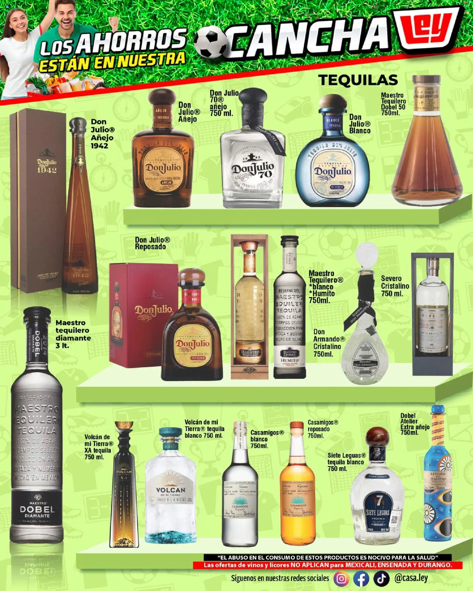 Nuevas ofertas de Casa Ley válidas en toda la República Mexicana desde el 11.06.2026. ¡Encuentra las mejores ofertas en Casa Ley folleto Día del Padre con Con Mundial 2026! | Página: 23 | Productos: Tequila