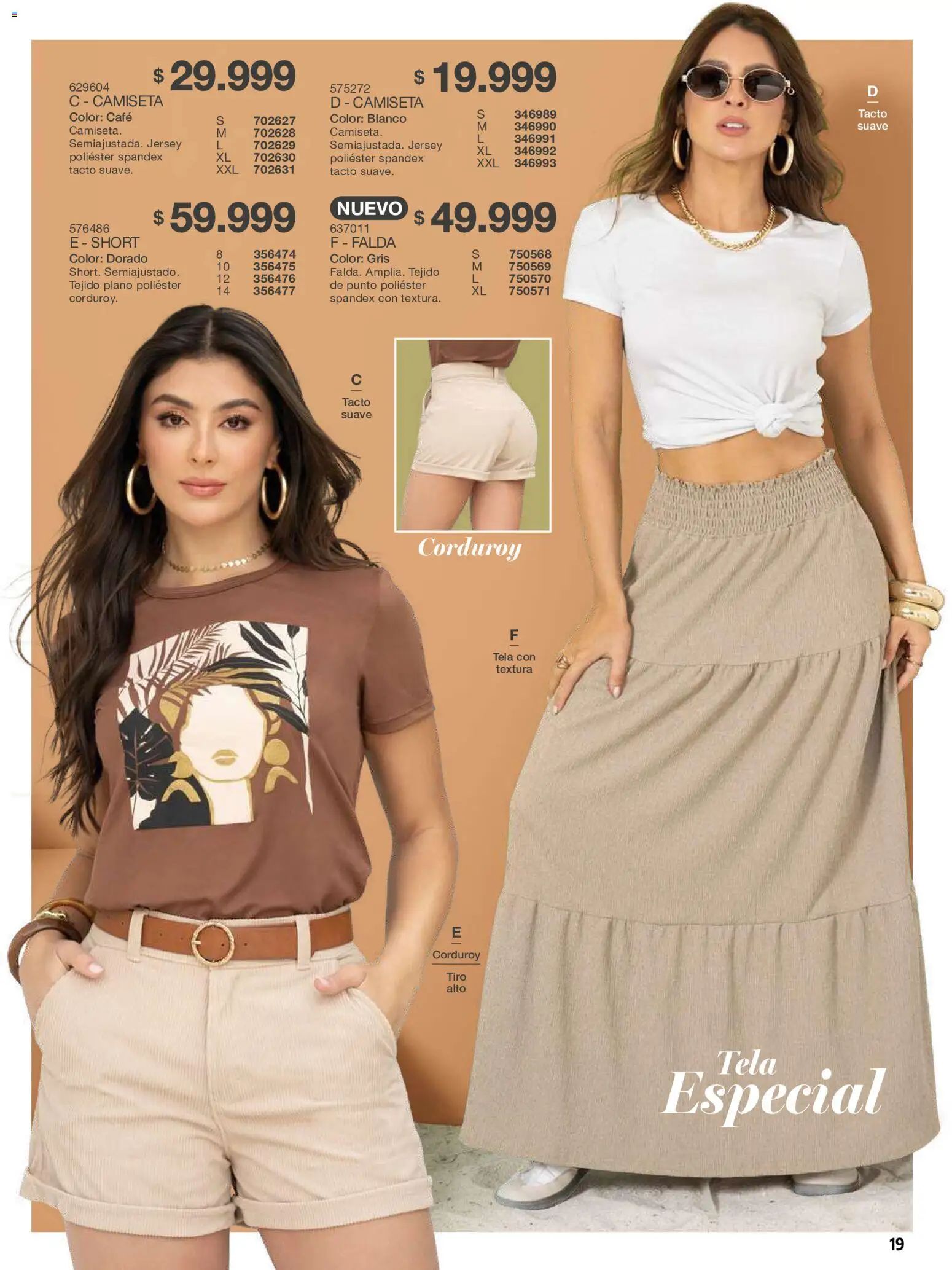 Carmel revista - valida desde el 11/08/2026 | Página: 19 | Productos: Falda, Short, Camiseta, Café