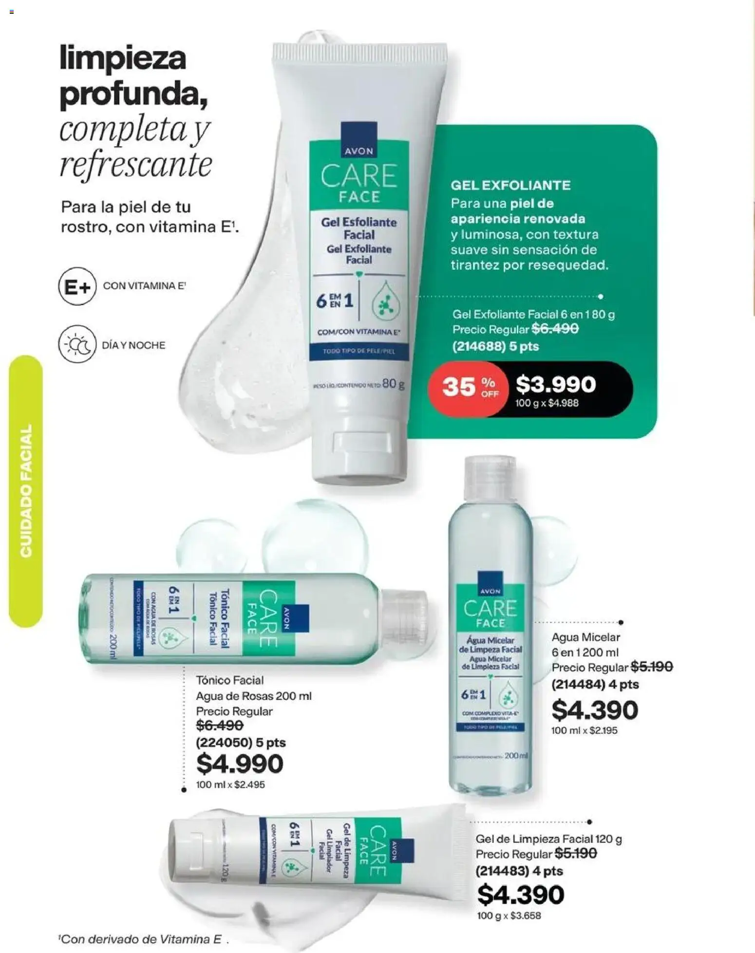 Catálogo Avon Campaña 13 │ válido desde el 31.08.2026 | Página: 91 | Productos: Exfoliante facial, Agua, Tónico facial, Limpiador