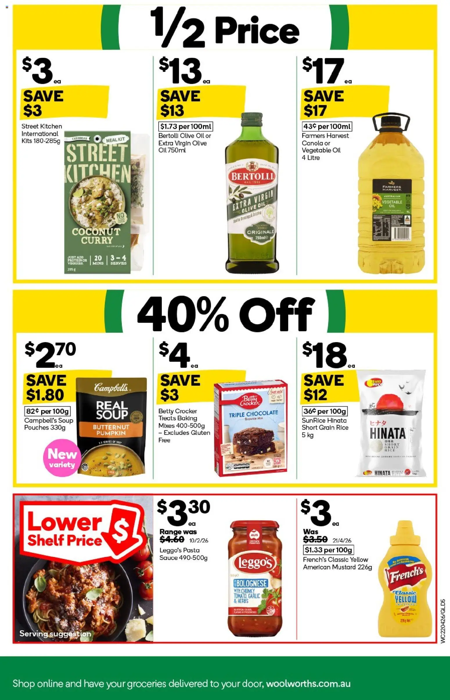 Woolworths catalogue - valid from 22.04.2026 | Page: 5 | Products: Kits, Chocolate, Rice, Soup