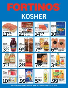 Preview of Fortinos weekly flyer / circulaire from shop Fortinos valid from 18.06.2026 | Page: 27 | Products: Noodles, Pizza, Juice, Chicken