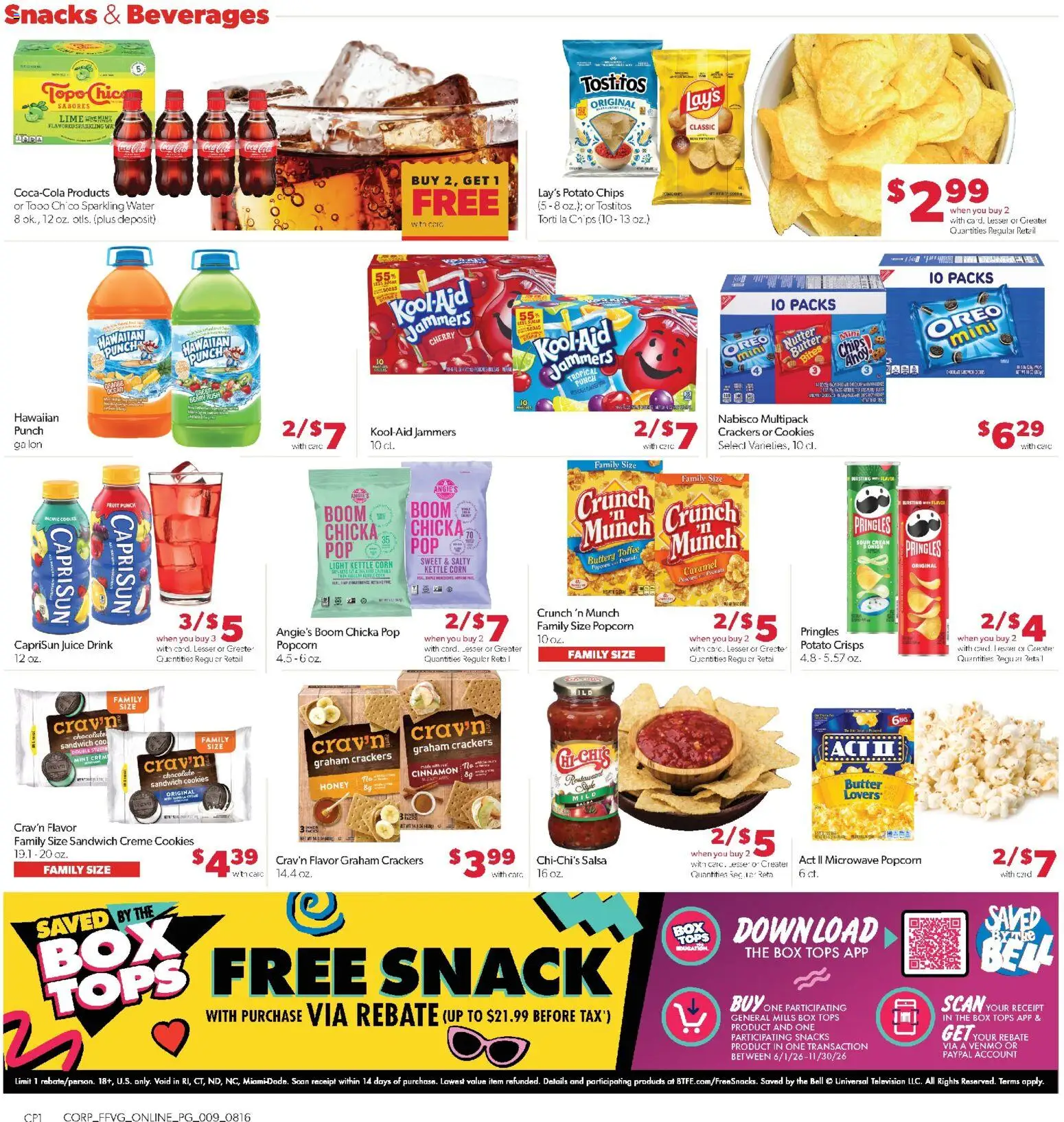 Family Fare Weekly Ad - valid from 08/16/2026 | Page: 11 | Products: Chocolate, Sour cream, Chips, Television