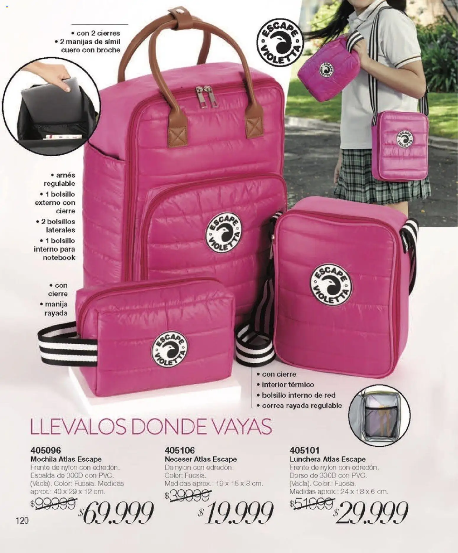 Violetta - Violetta Cosméticos │ válido desde el 30/03/2026 | Página: 120 | Productos: Neceser, Notebook, Mochila