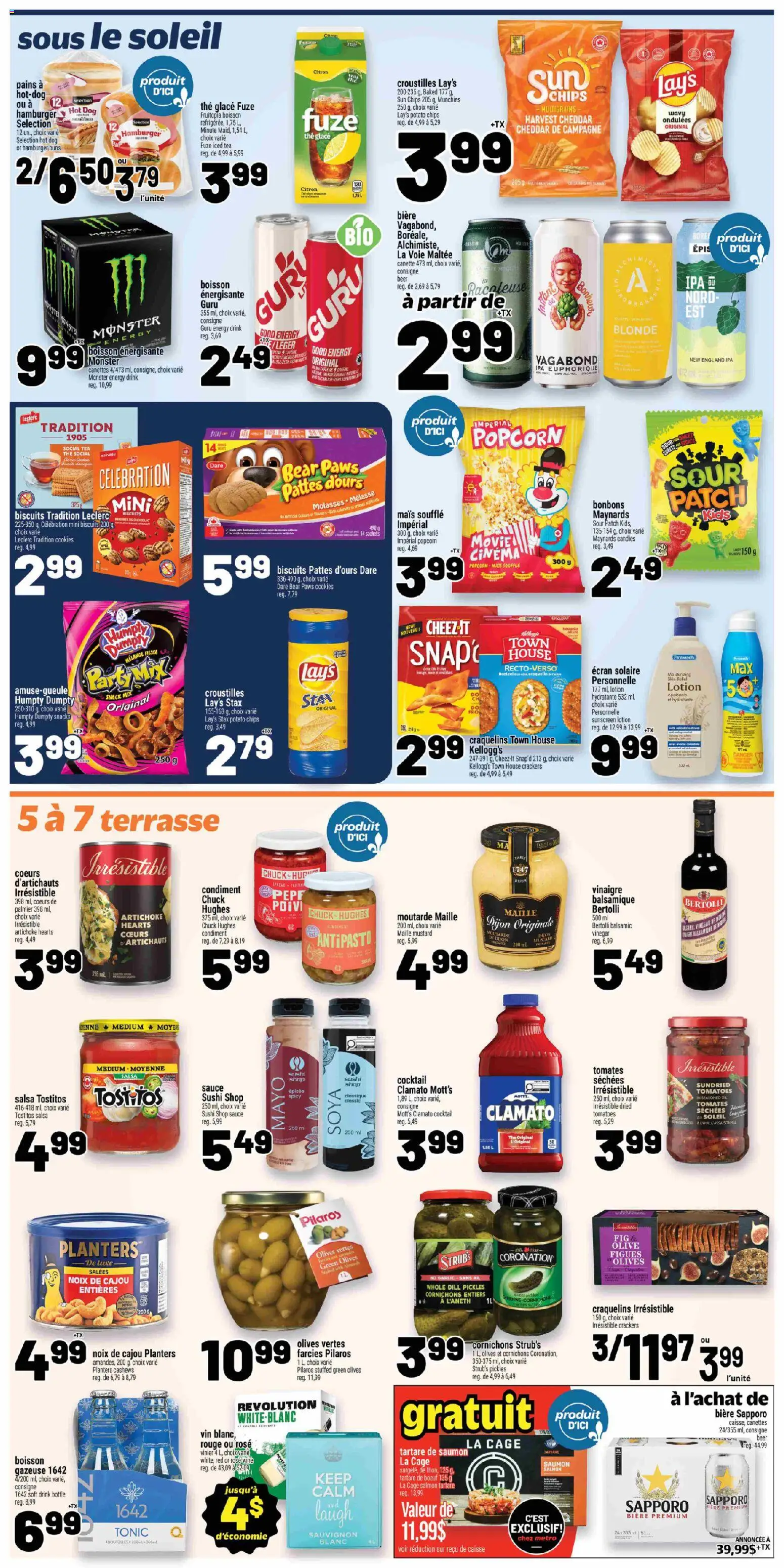 Metro flyer valid from Jul 16, 2026 | Page: 18 | Products: Tea, Cookies, Sunscreen, Beer
