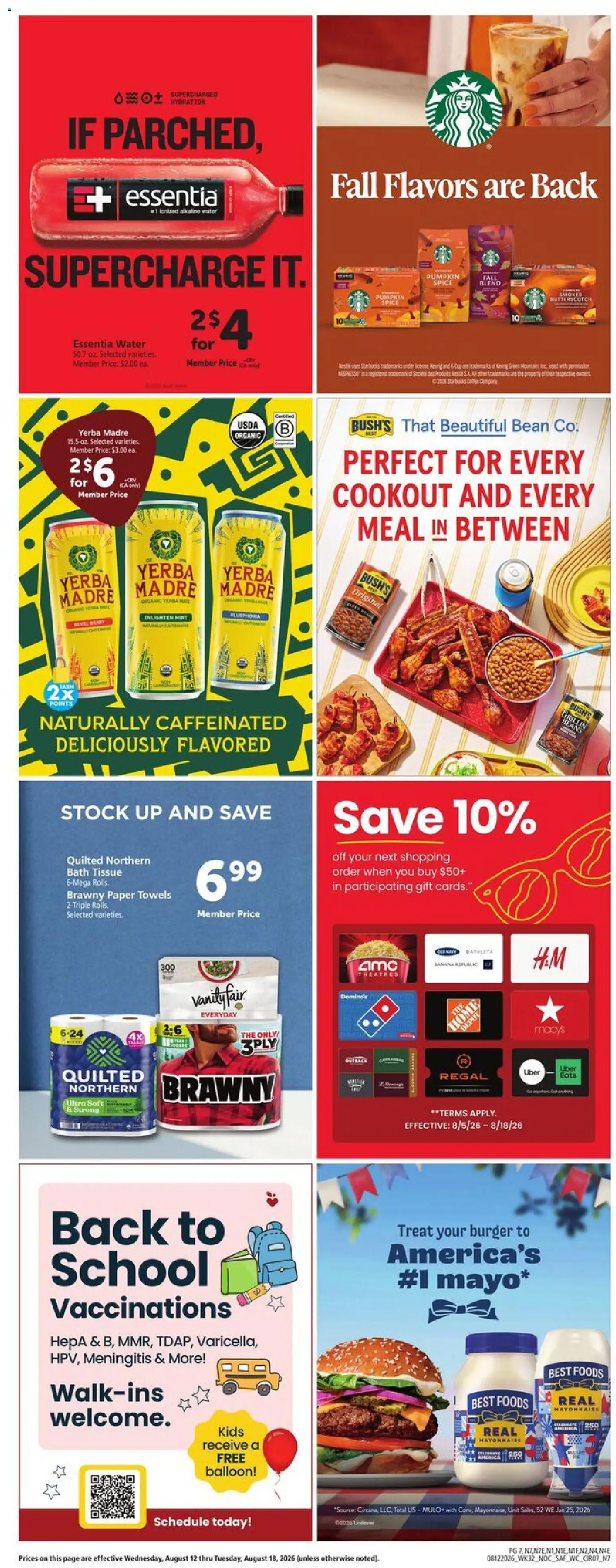 Safeway Weekly Ad - valid from 08/12/2026 | Page: 7 | Products: Wc, Bath, Water, Paper towels