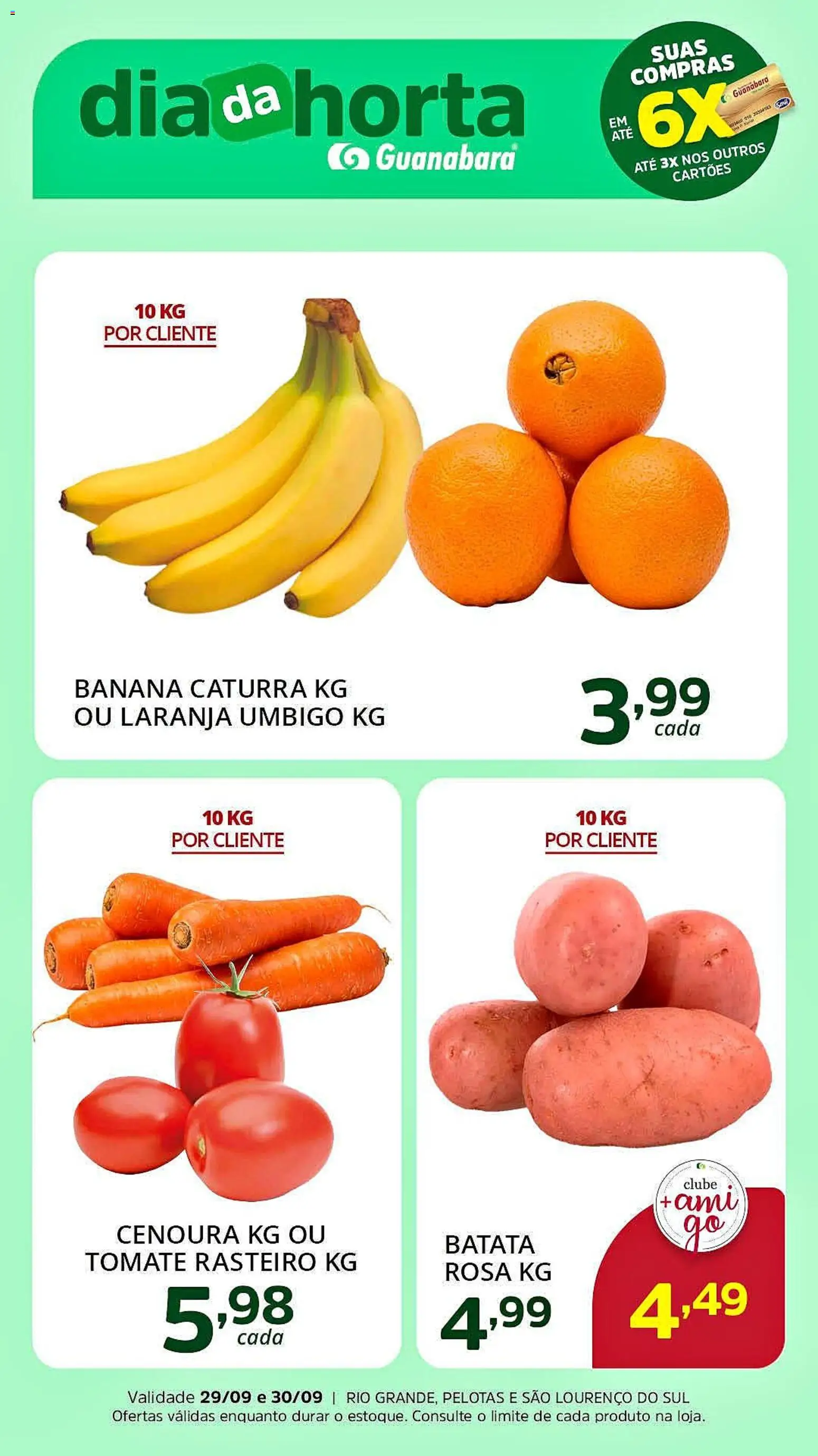 Supermercado Guanabara Folheto - válido de 29/09/2026 | Página: 1 | Produtos: Tomate, Cenoura, Batata