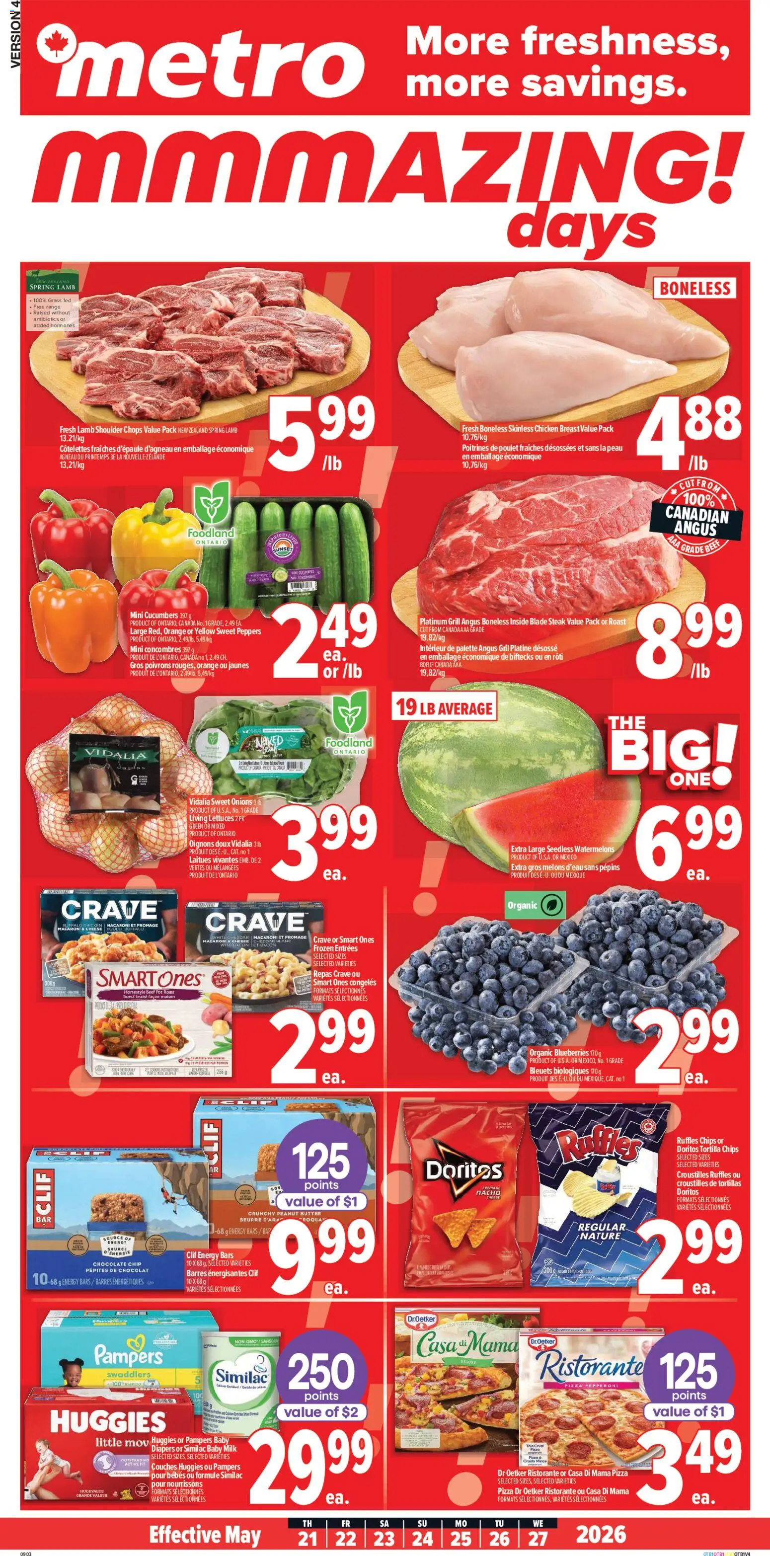 Metro flyer valid from 21.05.2026 | Page: 2 | Products: Beef, Chips, Milk, Butter