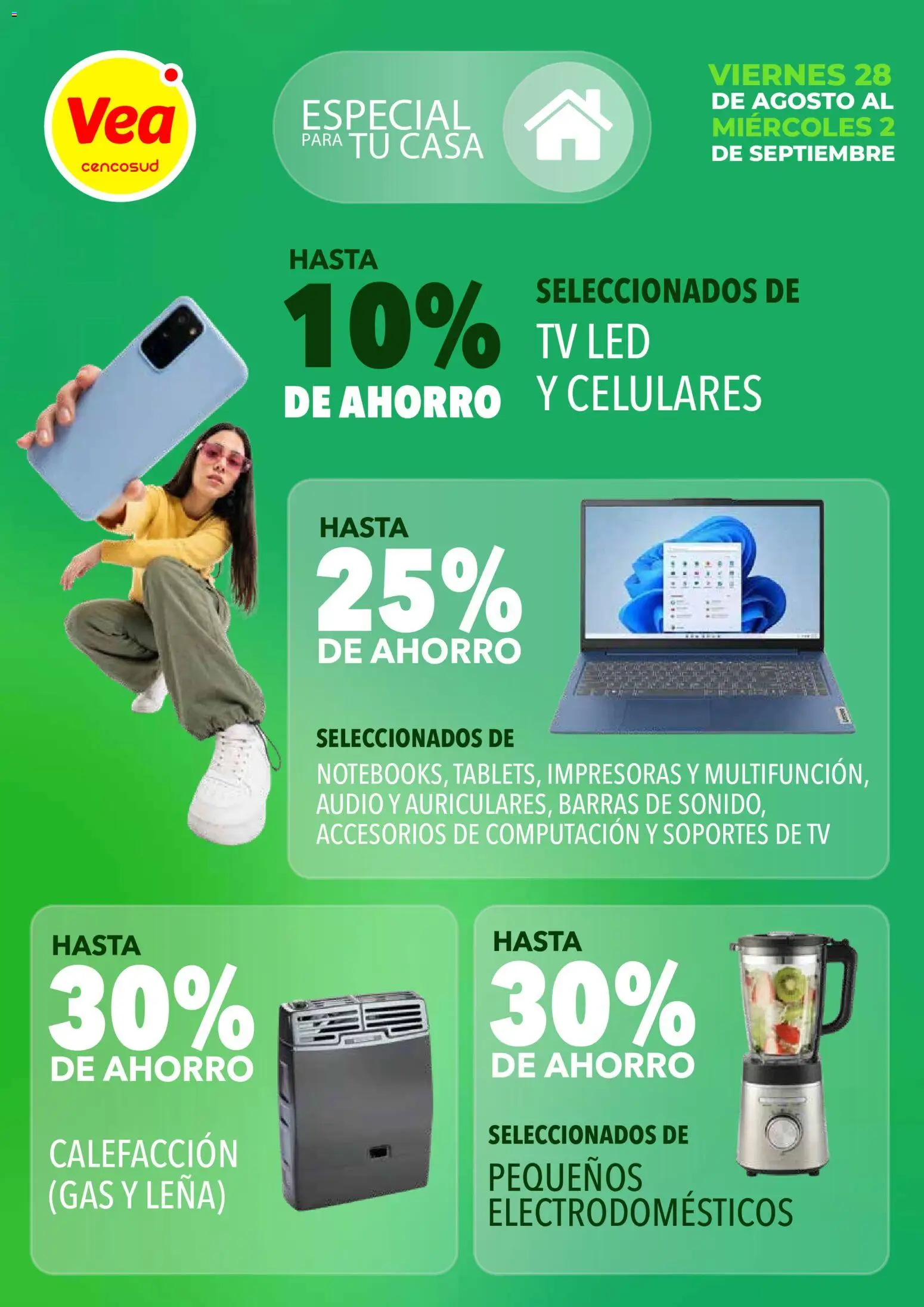 Vea - Especial para tu casa │ válido desde el 28/08/2026 | Página: 2 | Productos: Audio, Leña