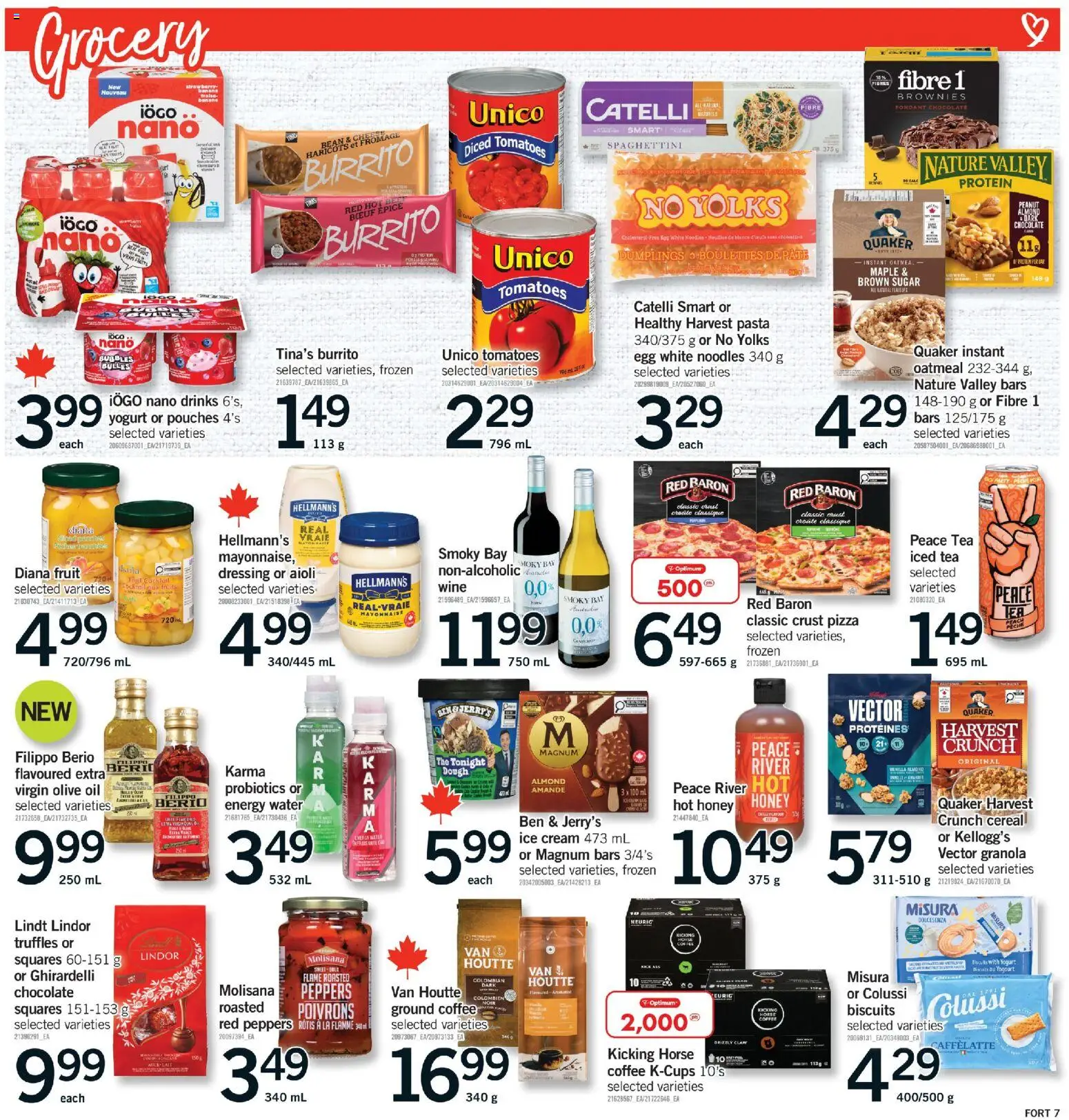 Fortinos flyer valid from Sep 24, 2026 | Page: 8 | Products: Pâté, Honey, Olive oil, Pizza