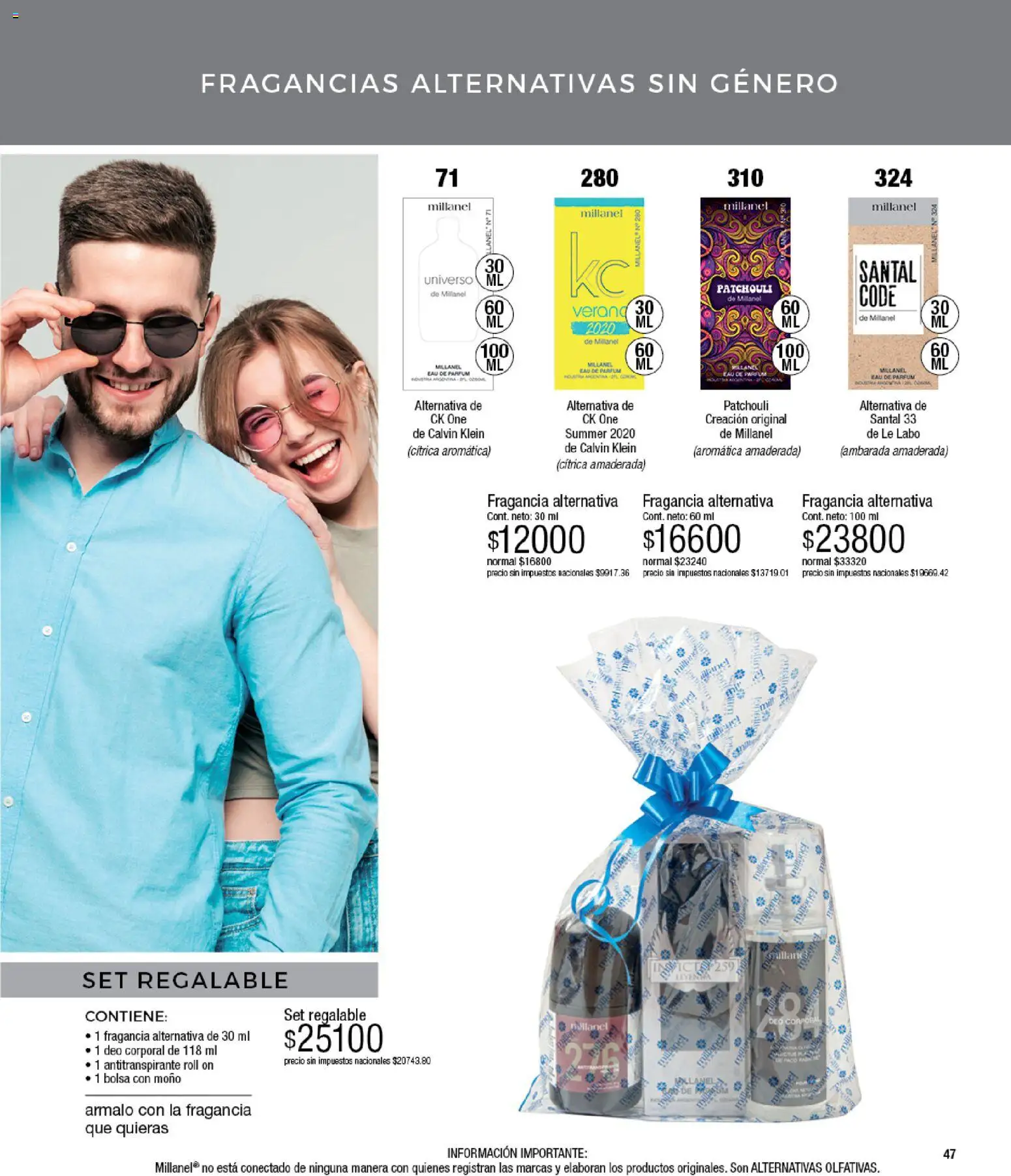 Millanel catálogo │ válido desde el 14/09/2026 | Página: 47 | Productos: Bolsa, Moño, Fragancia, Antitranspirante