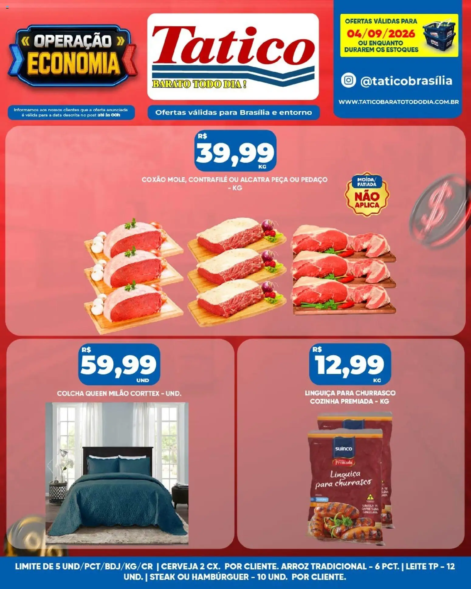 Tatico Folheto - válido de 05/09/2026 | Página: 35 | Produtos: Steak, Colcha, Linguiça, Cerveja