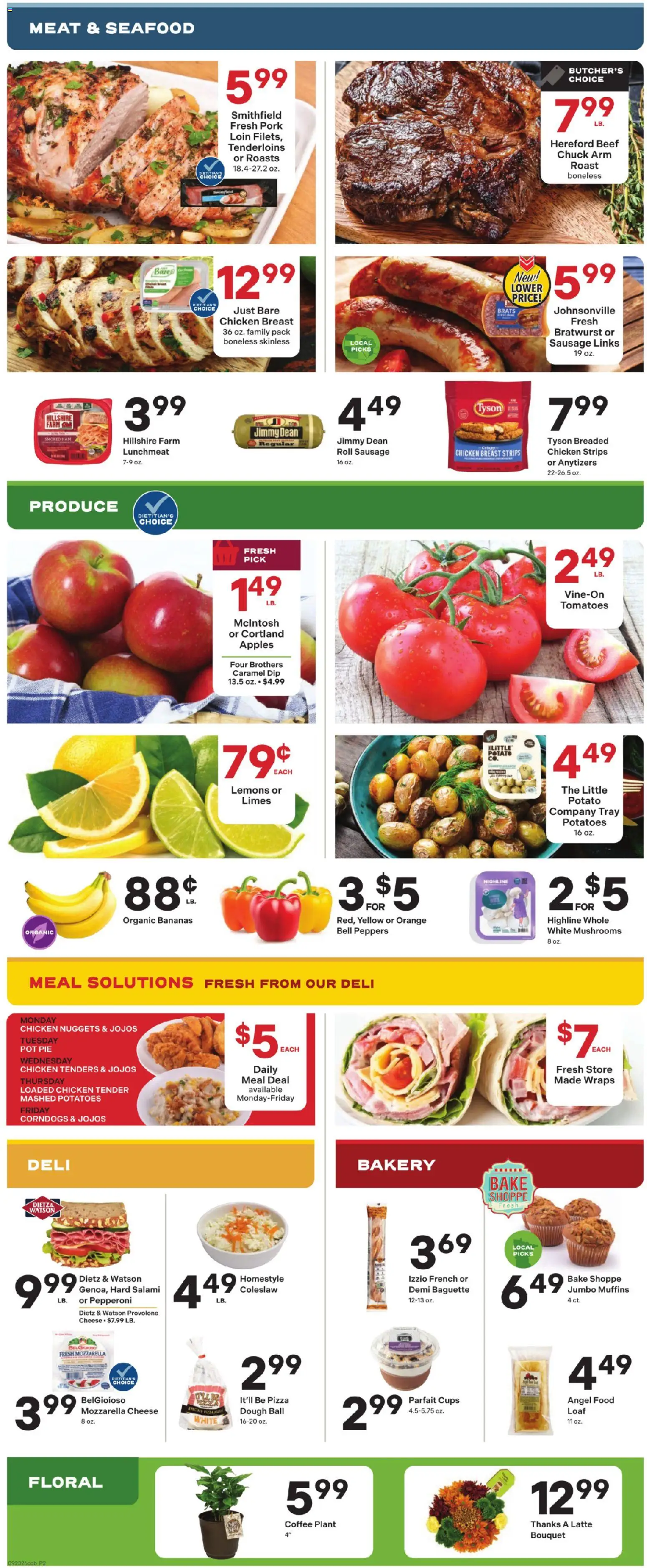 Coborn's Weekly Ad - valid from 09/23/2026 | Page: 2 | Products: Chicken, Ham, Mozzarella, Dough