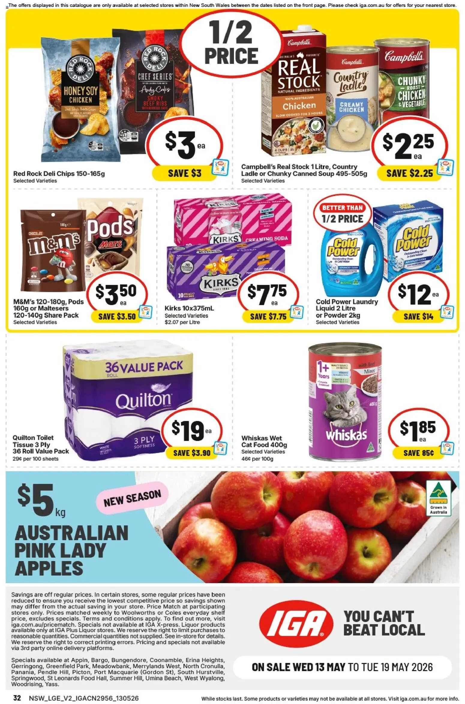 IGA catalogue - valid from 13.05.2026 | Page: 2 | Products: Cups, Beef, Chips, Soup
