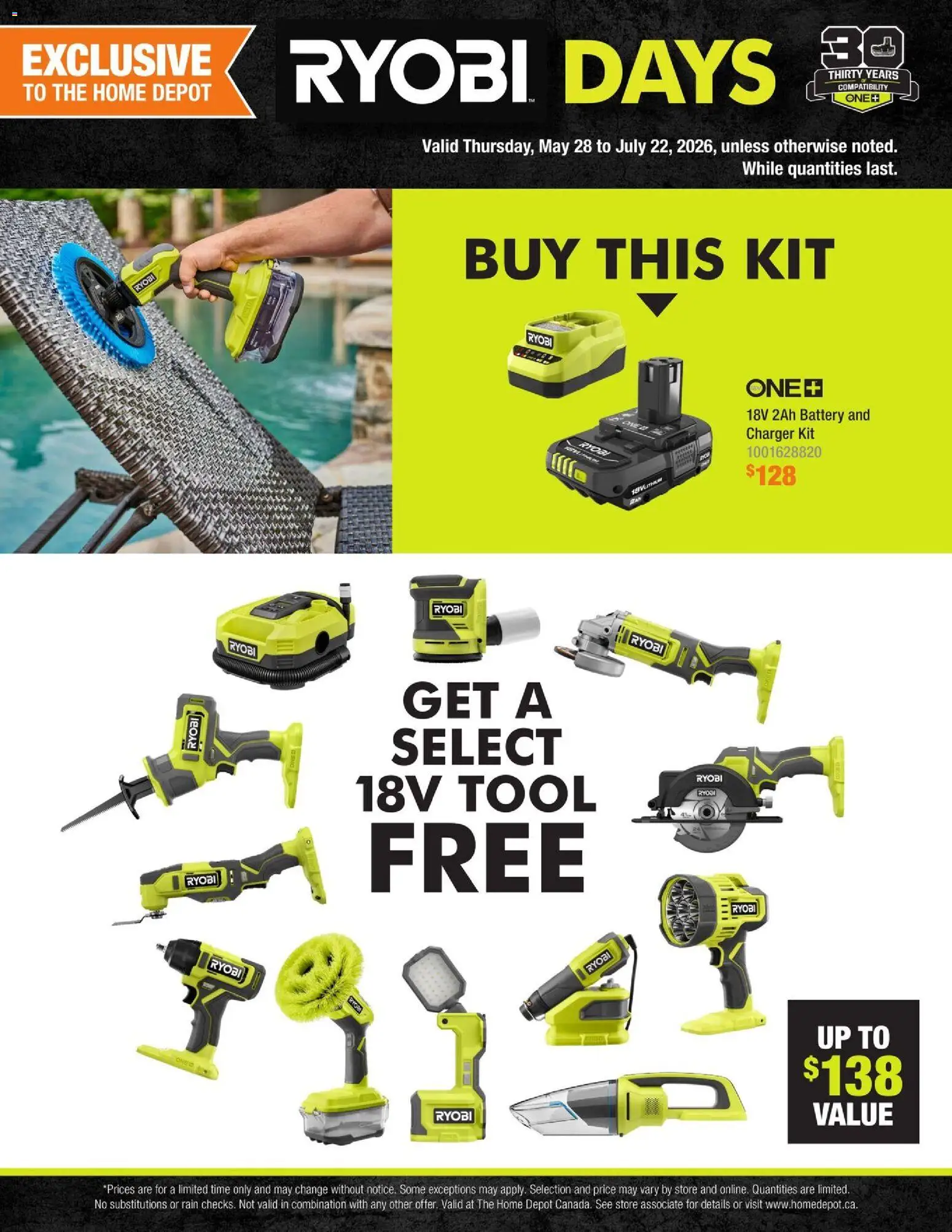 Home Depot flyer valid from 28.05.2026 | Page: 1 | Products: Battery