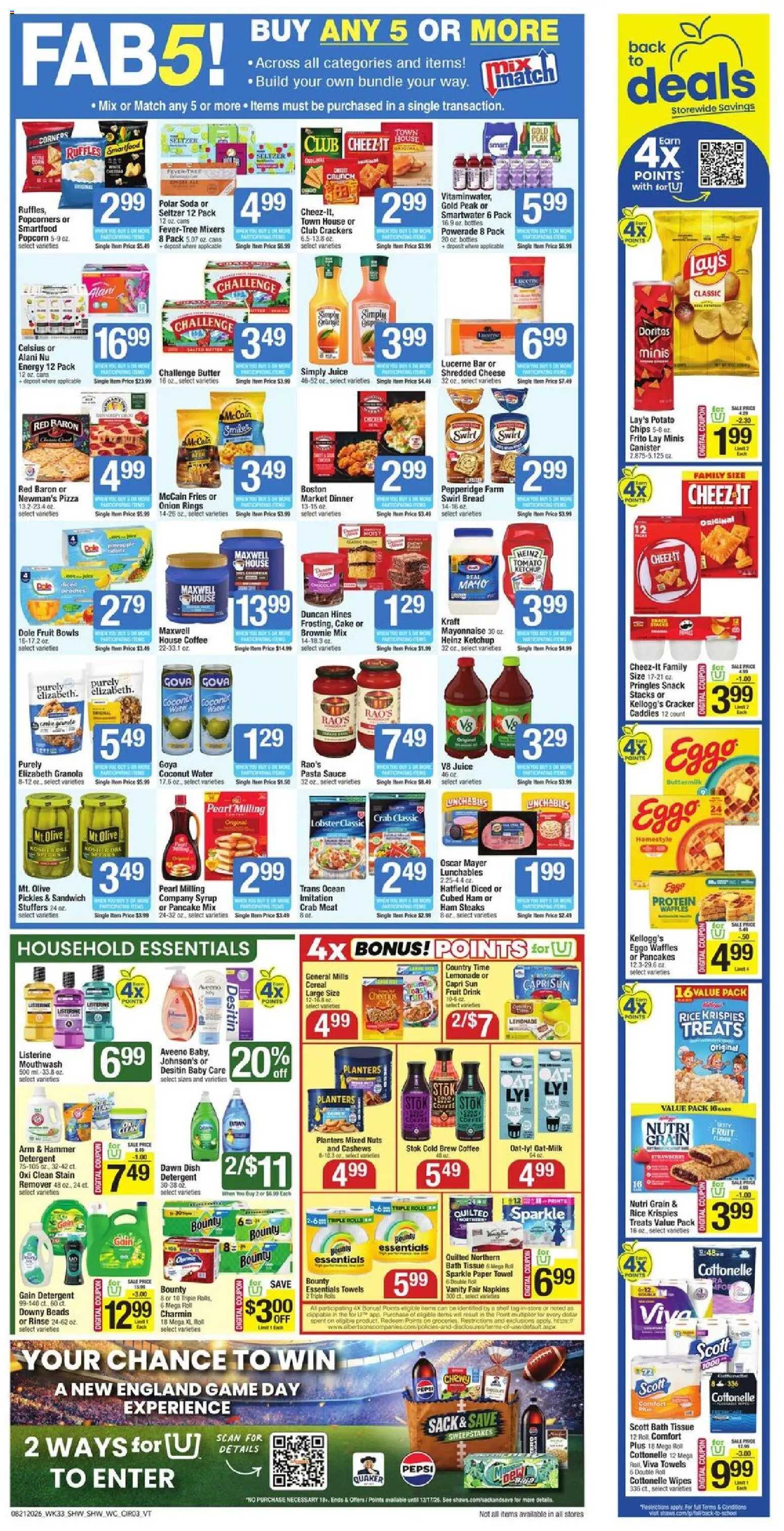 Shaw's Weekly Ad - VT - valid from 08/21/2026 | Page: 3 | Products: Popcorn, Rice, Chips, Pepsi