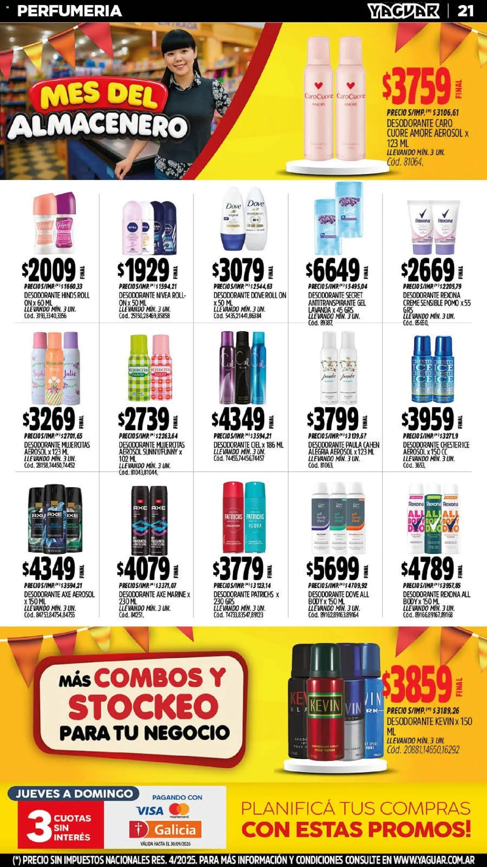 Yaguar - Oferta Semanal Chaco │ válido desde el 07/09/2026 | Página: 21 | Productos: Body, Desodorante, Antitranspirante