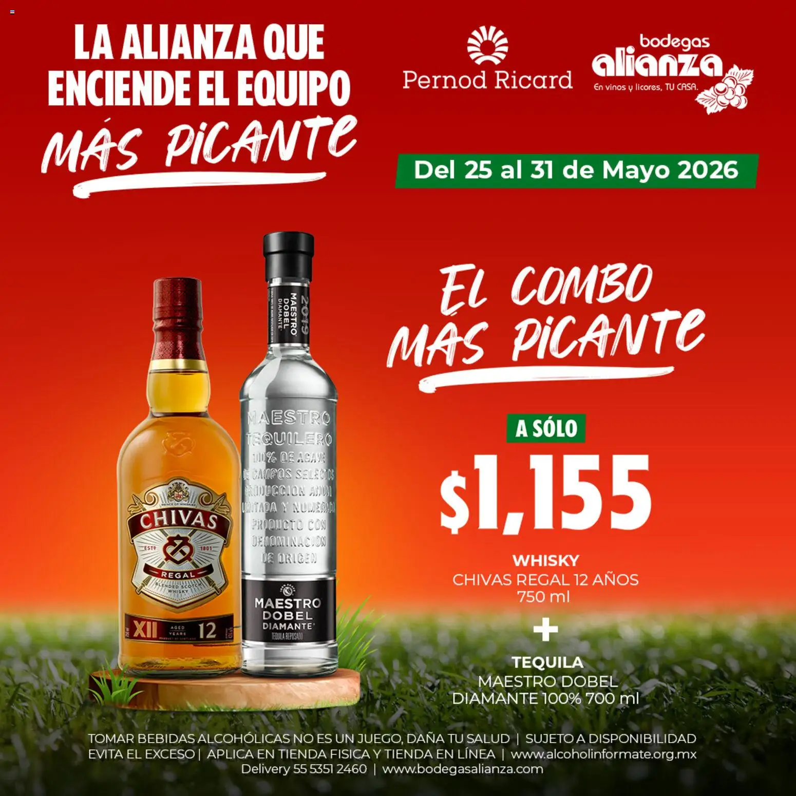 Nuevas ofertas de Bodegas Alianza válidas en toda la República Mexicana desde el 25.05.2026. ¡Encuentra las mejores ofertas en Bodegas Alianza catálogo La Alianza que enciende el equipo más picante! | Página: 3 | Productos: Tequila, Whisky