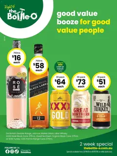 Preview of The Bottle-O - Good Value Booze, For Good Value People 22/06 - valid from 21/06/2026