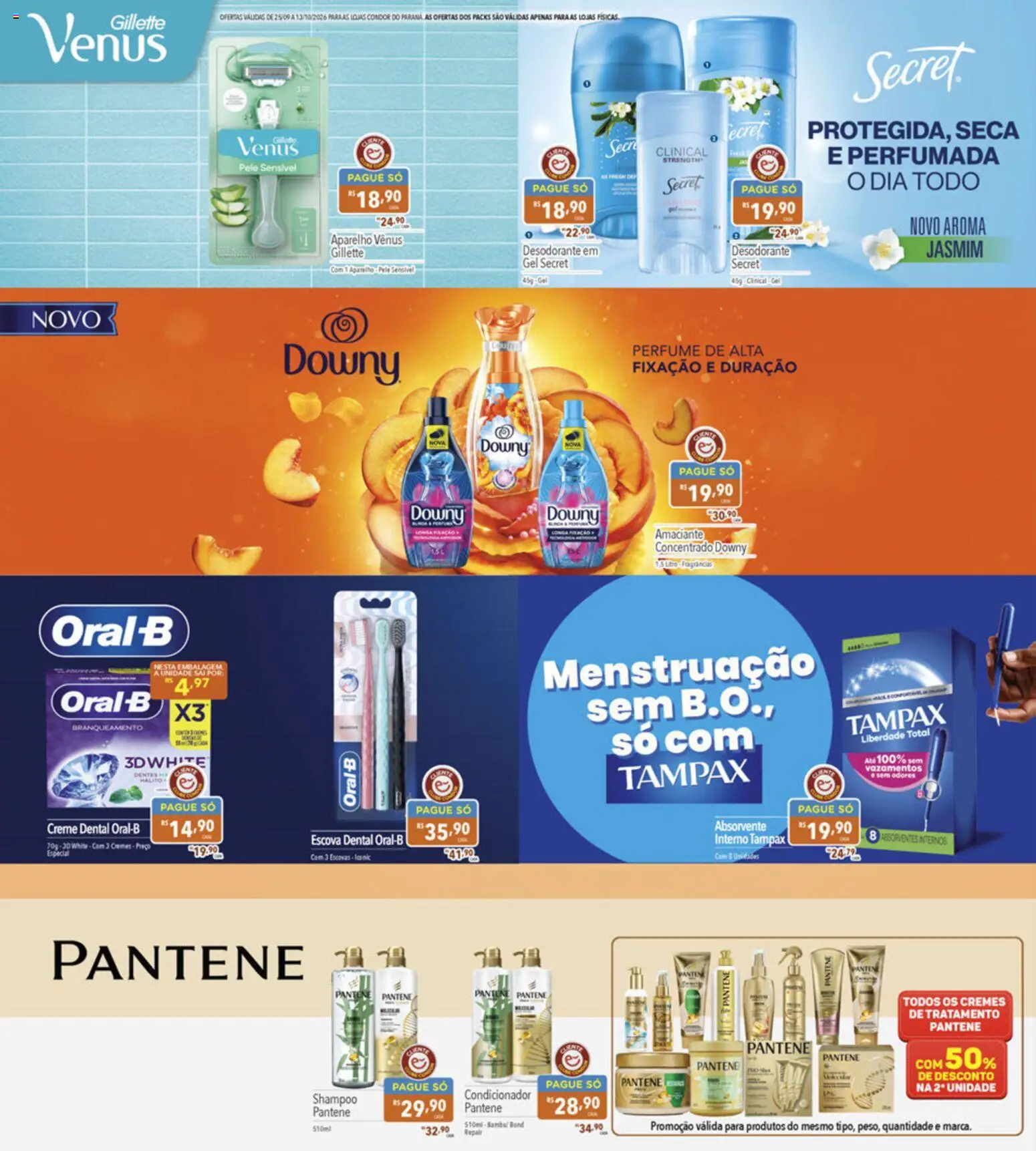 Supermercados Condor Folheto - válido de 25/09/2026 | Página: 26 | Produtos: Perfume, Desodorante, Absorvente, Amaciante
