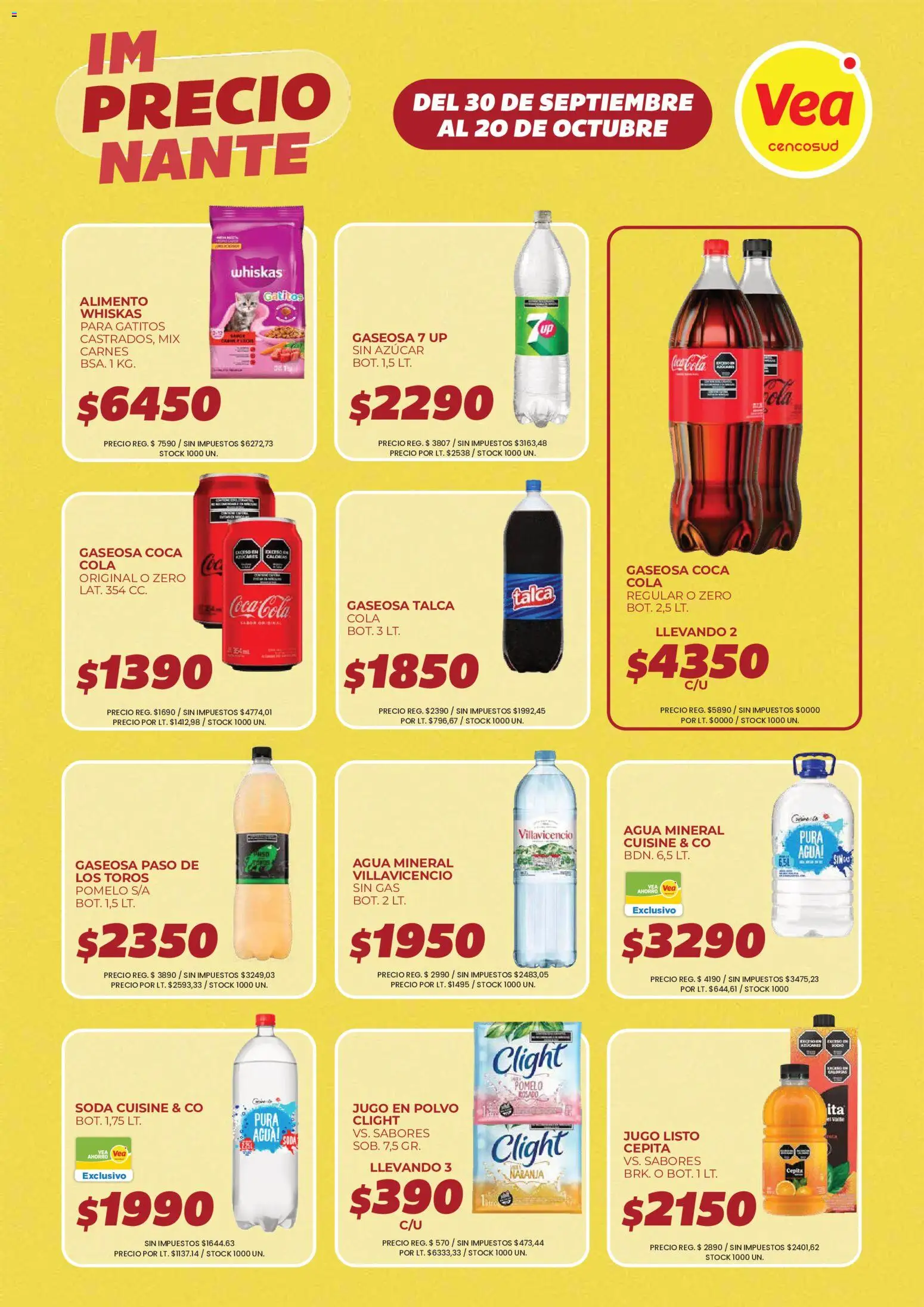 Vea - Volante imPRECIOnante Cuyo │ válido desde el 30/09/2026 | Página: 8 | Productos: Azucar, Polvo, Gaseosa, Jugo