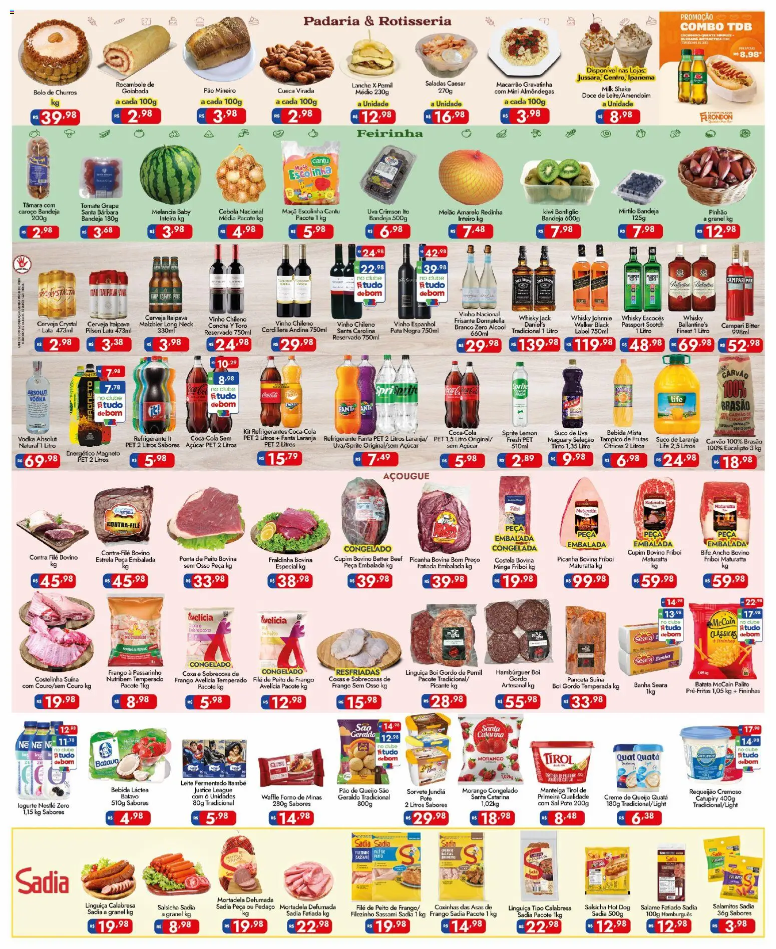 Supermercados Rondon Folheto - válido de 12.06.2026 | Página: 2 | Produtos: Forno, Sorvete, Batata, Requeijão