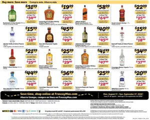Preview of Fresco y Más weekly ads valid from 08/31/2026 | Page: 4 | Products: Irish whiskey, Jameson, Tequila, Vodka