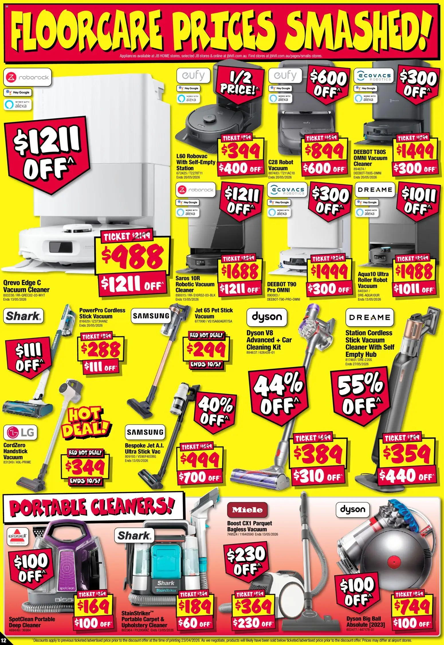 JB Hi-Fi catalogue - valid from 07.05.2026 | Page: 12 | Products: Cleaner, Portable, Vacuum cleaner, Robot