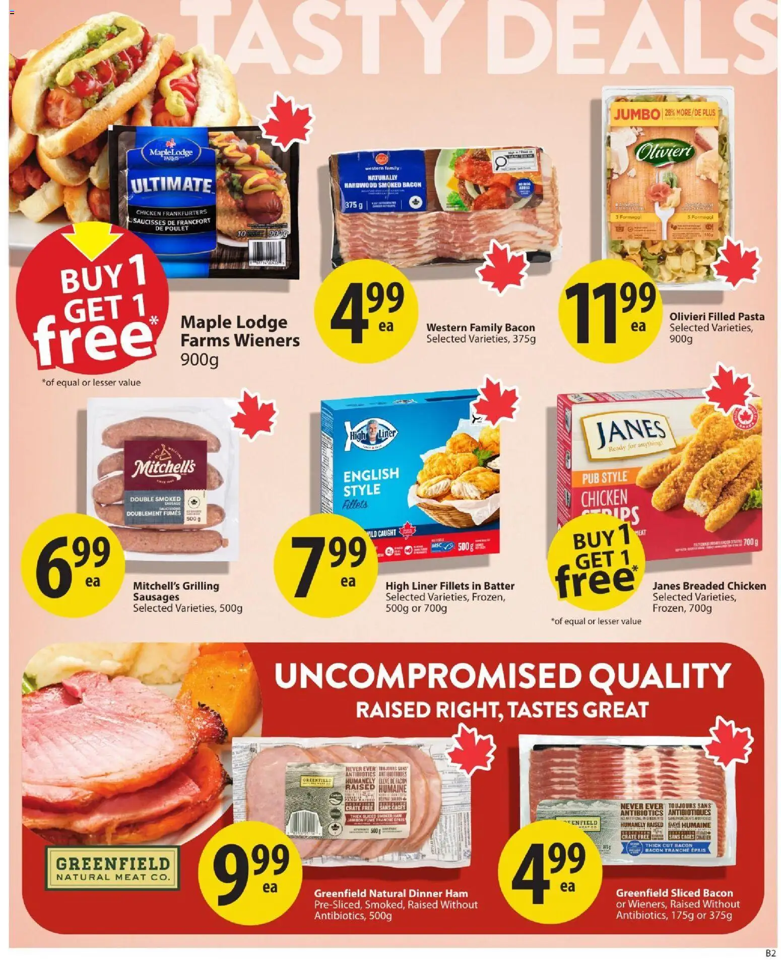 Save on foods flyer valid from Aug 20, 2026 | Page: 8 | Products: Pasta, Sausages, Sausage, Chicken
