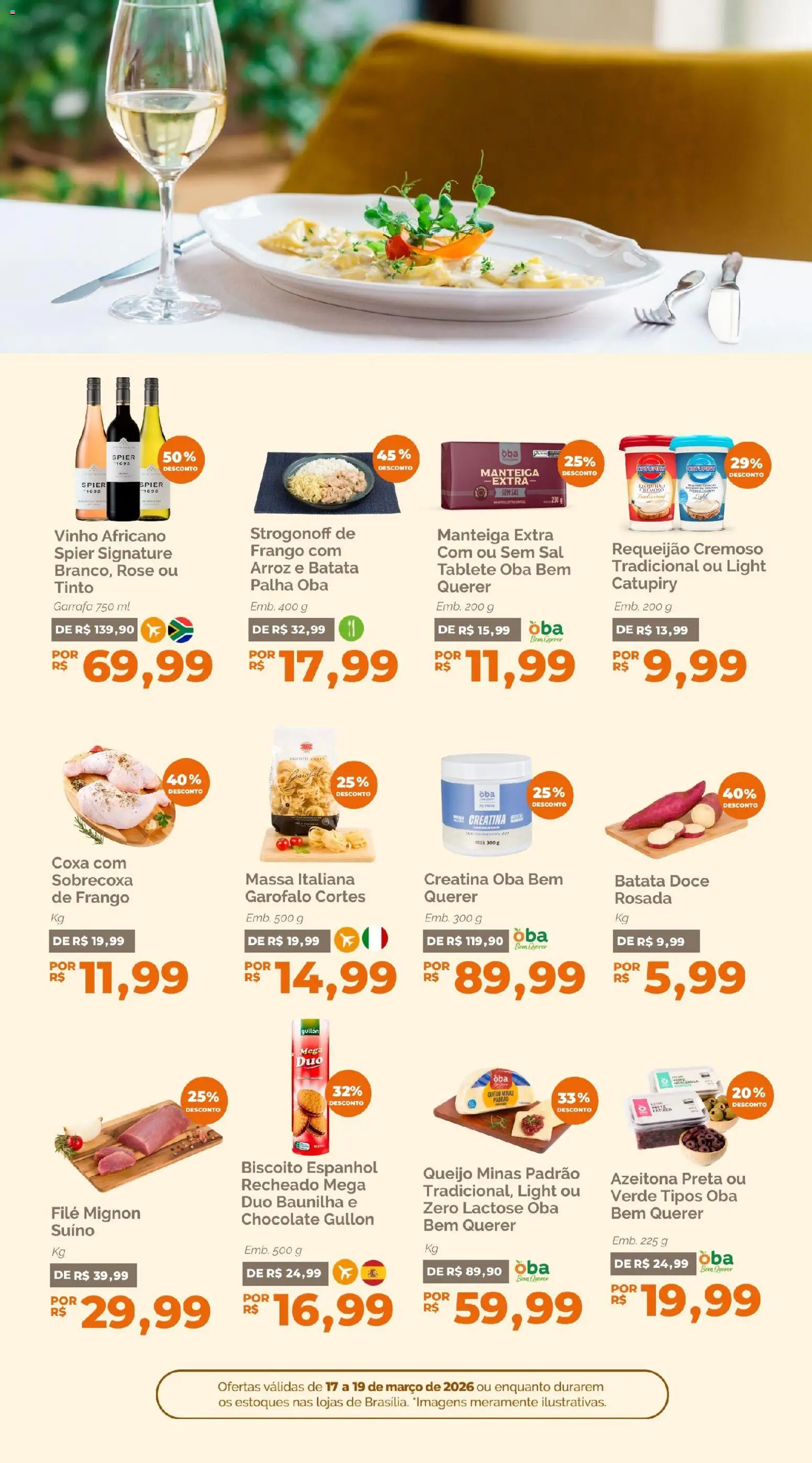 Oba Hortifruti Folheto - válido de 17.03.2026 | Página: 6 | Produtos: Creatina, Manteiga, Queijo, Catupiry