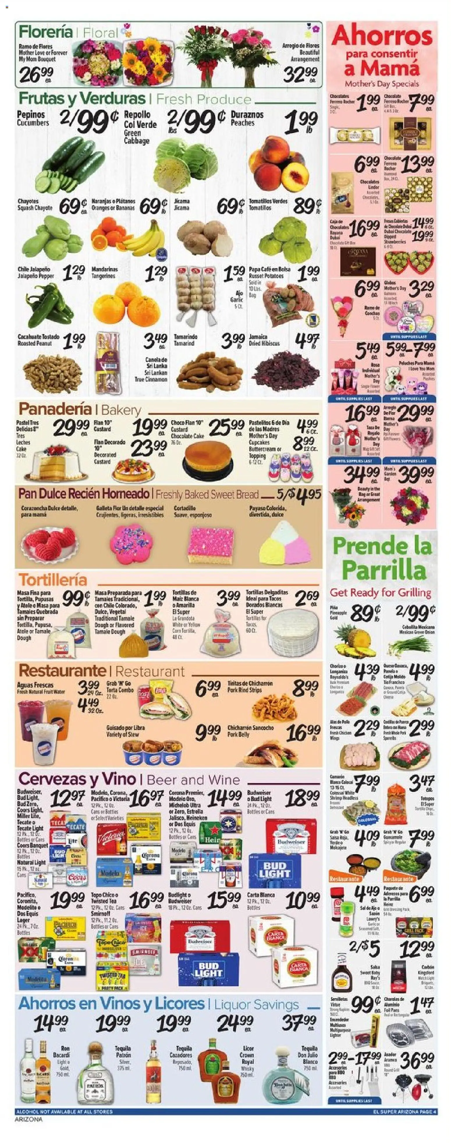 El Super Weekly Ad - AK - valid from 06.05.2026 | Page: 4 | Products: Bread, Wine, Tangerines, Pepper