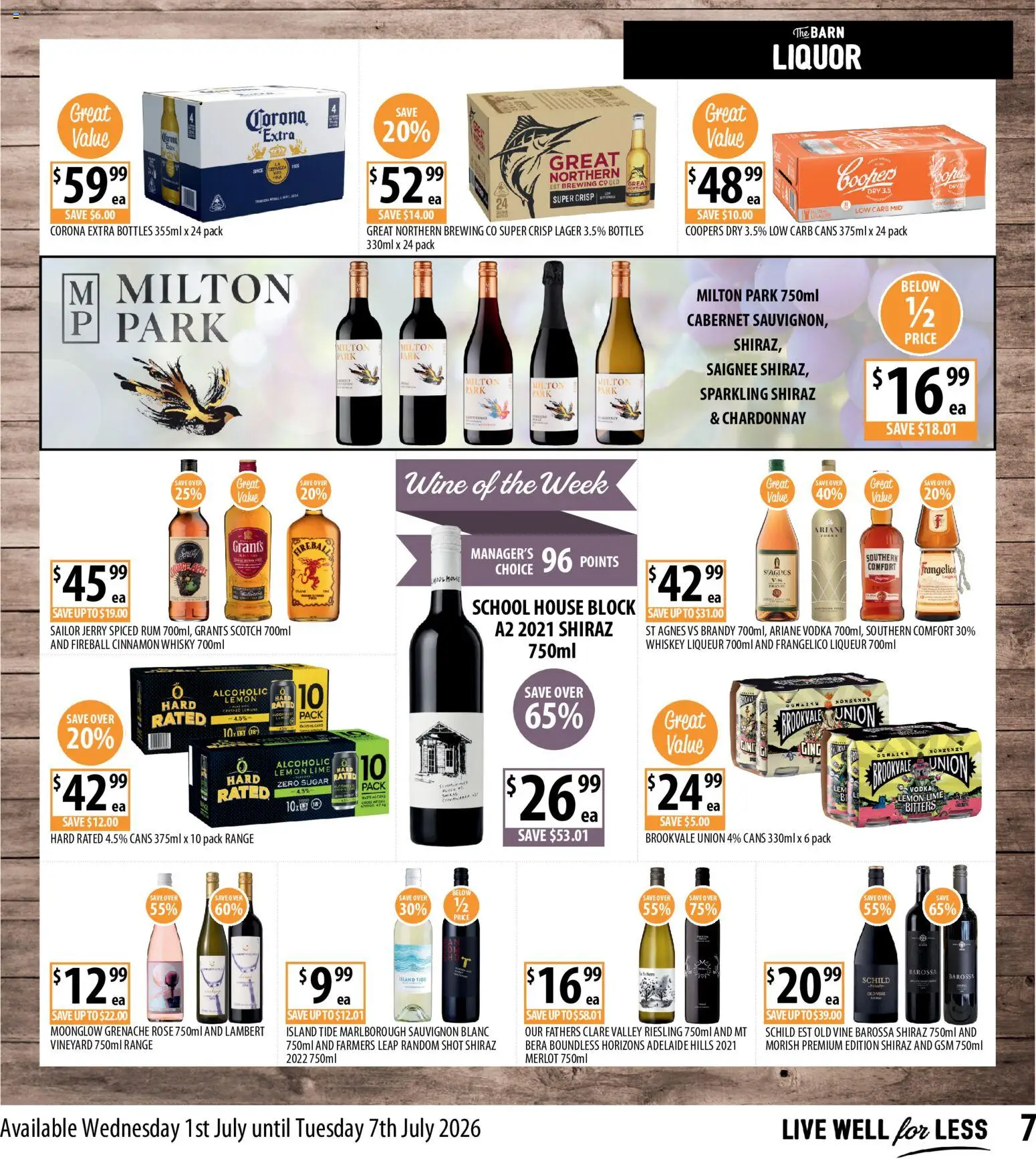 Supabarn catalogue - valid from 01/07/2026 | Page: 7 | Products: Vodka, Rum, Lemon, Scotch