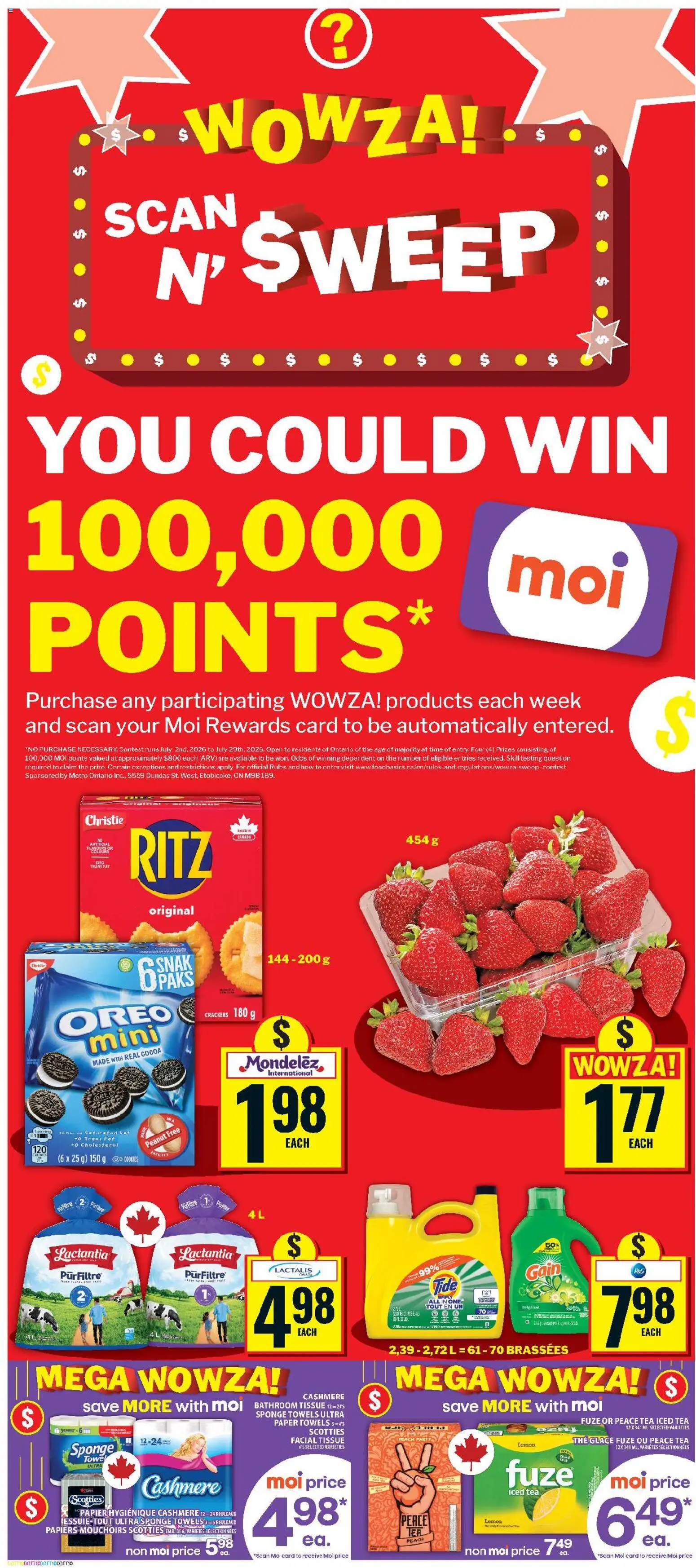 Food Basics flyer valid from Jul 9, 2026 | Page: 3 | Products: Tea, Cookies, Sponge