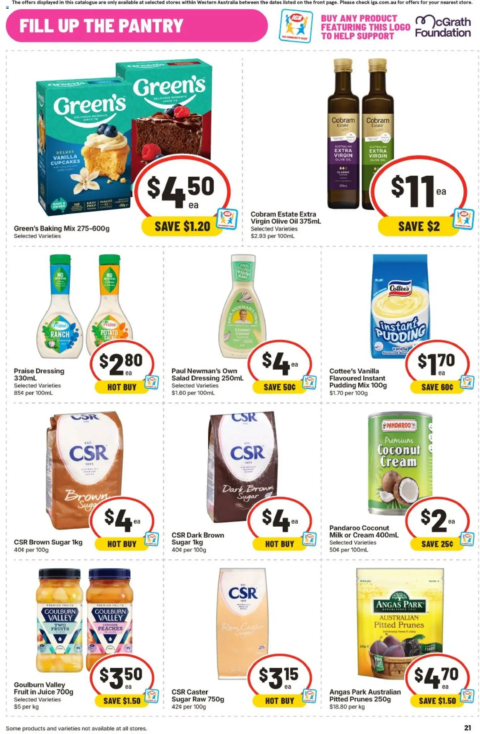 IGA catalogue - valid from 23/09/2026 | Page: 21 | Products: Cream, Dressing, Vanilla, Prunes