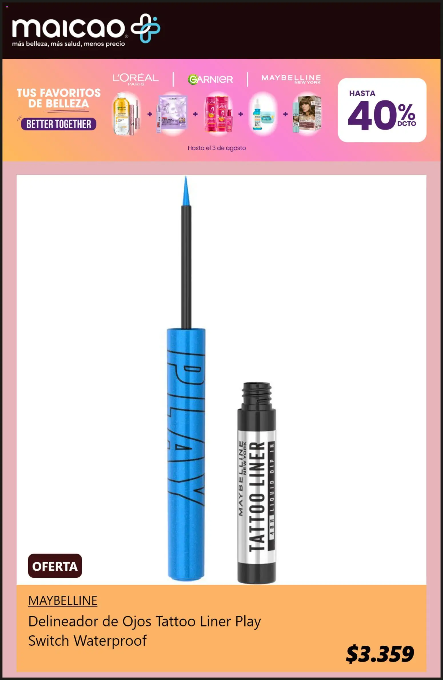 Maicao Ofertas │ válido desde el 20.07.2026 | Página: 6 | Productos: Delineador de ojos, Delineador