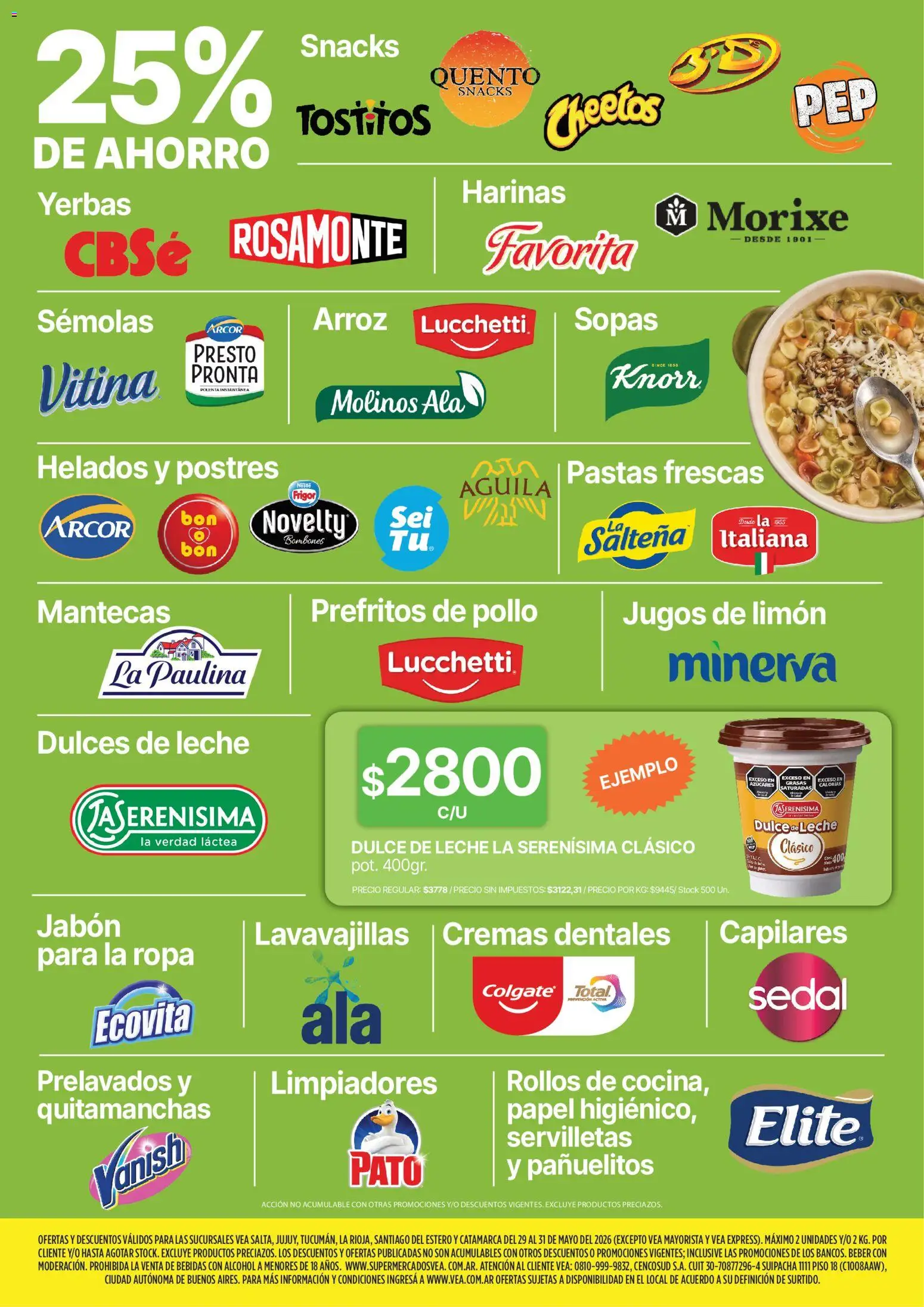 Vea - Oferta fin de semana │ válido desde el 29.05.2026 | Página: 4 | Productos: Lavavajillas, Bombones, Polenta, Limón